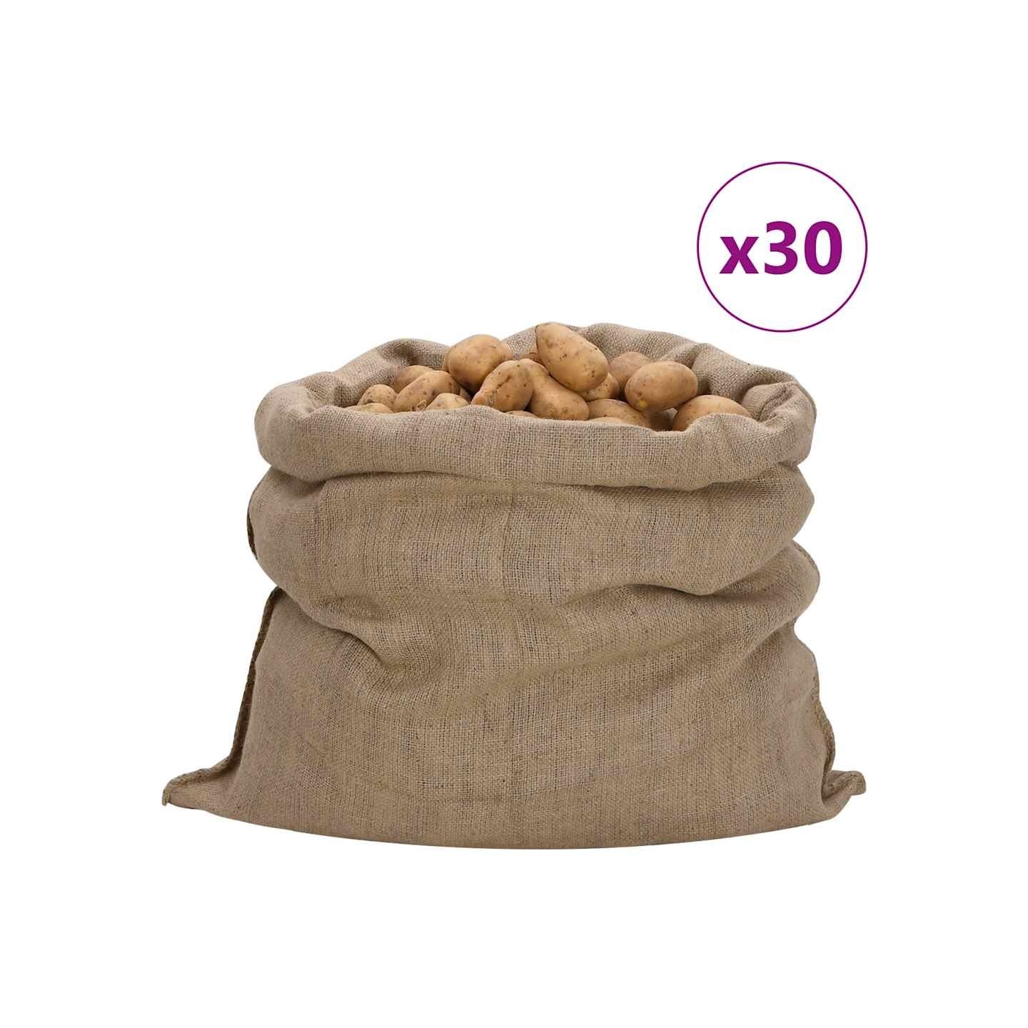 Sacs en jute 30 pcs 100x110 cm 100 % jute 340 g/m²