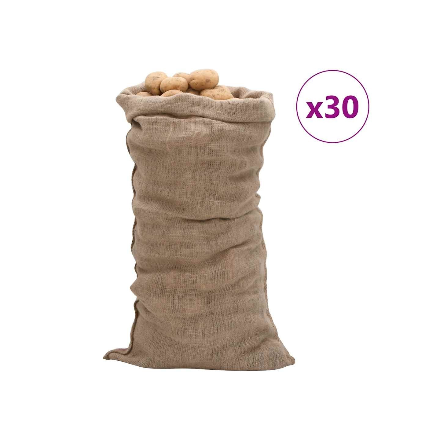 Sacs en jute 30 pcs 65x135 cm 100 % jute 220 g/m²