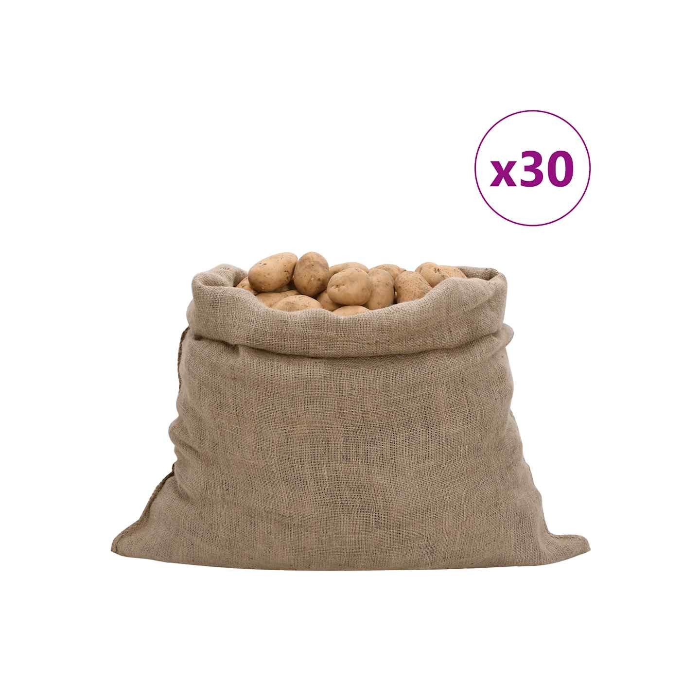 Sacs en jute 30 pcs 100x110 cm 100 % jute 220 g/m²