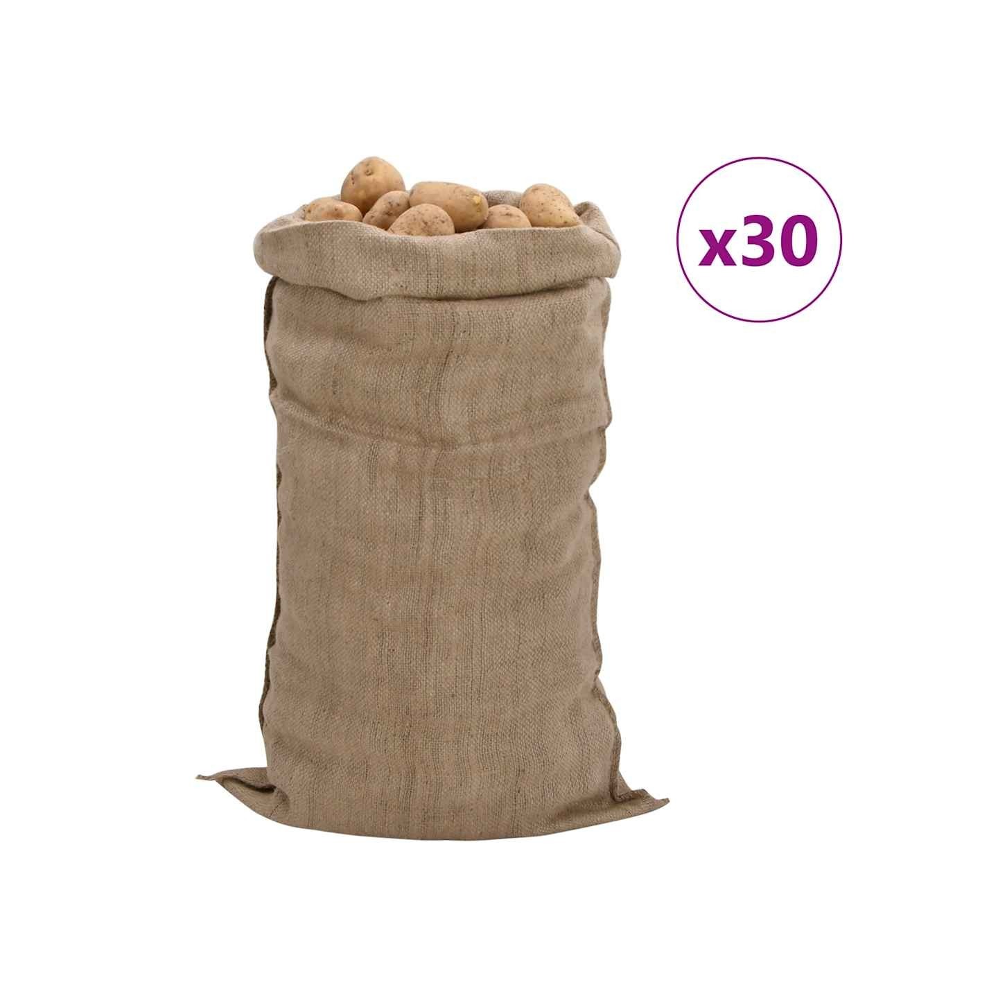 Sacs en jute 30 pcs 65x135 cm 100 % jute 340 g/m²