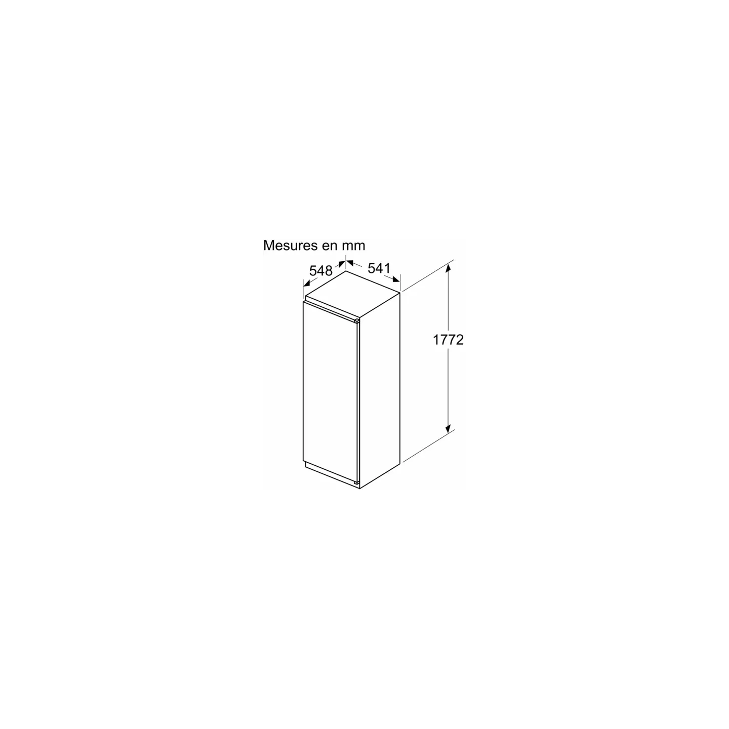 Réfrigérateur encastrable Bosch Série 2 KIR81NSE0 310 L | Nimestore