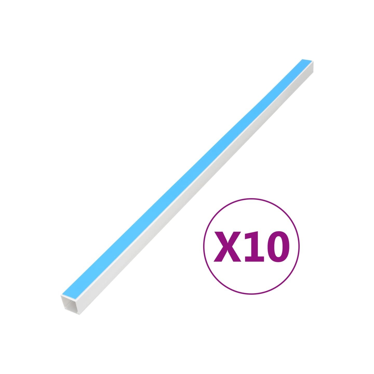 Goulotte de câble auto-adhésive 30x15 mm 10 m PVC