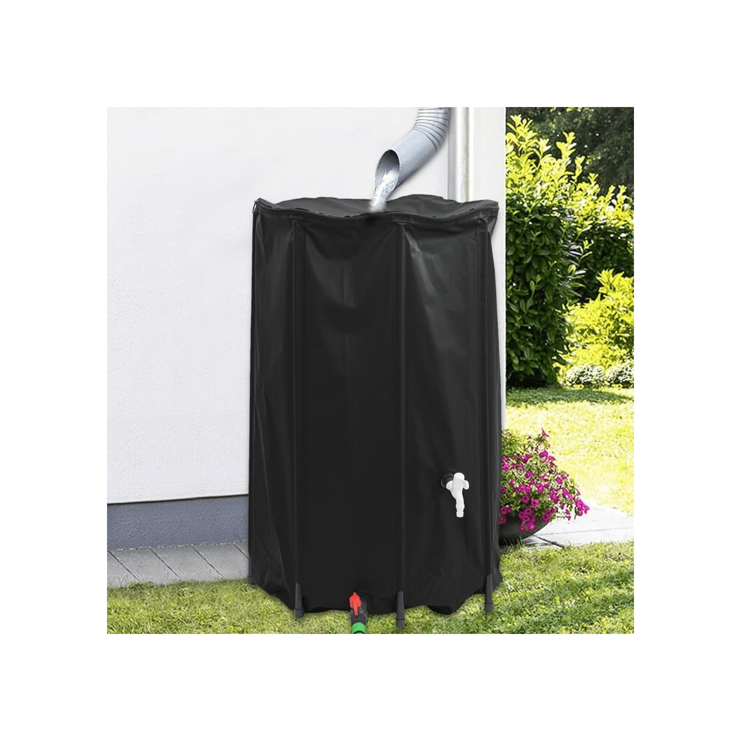 Réservoir d'eau avec robinet pliable 500 L PVC