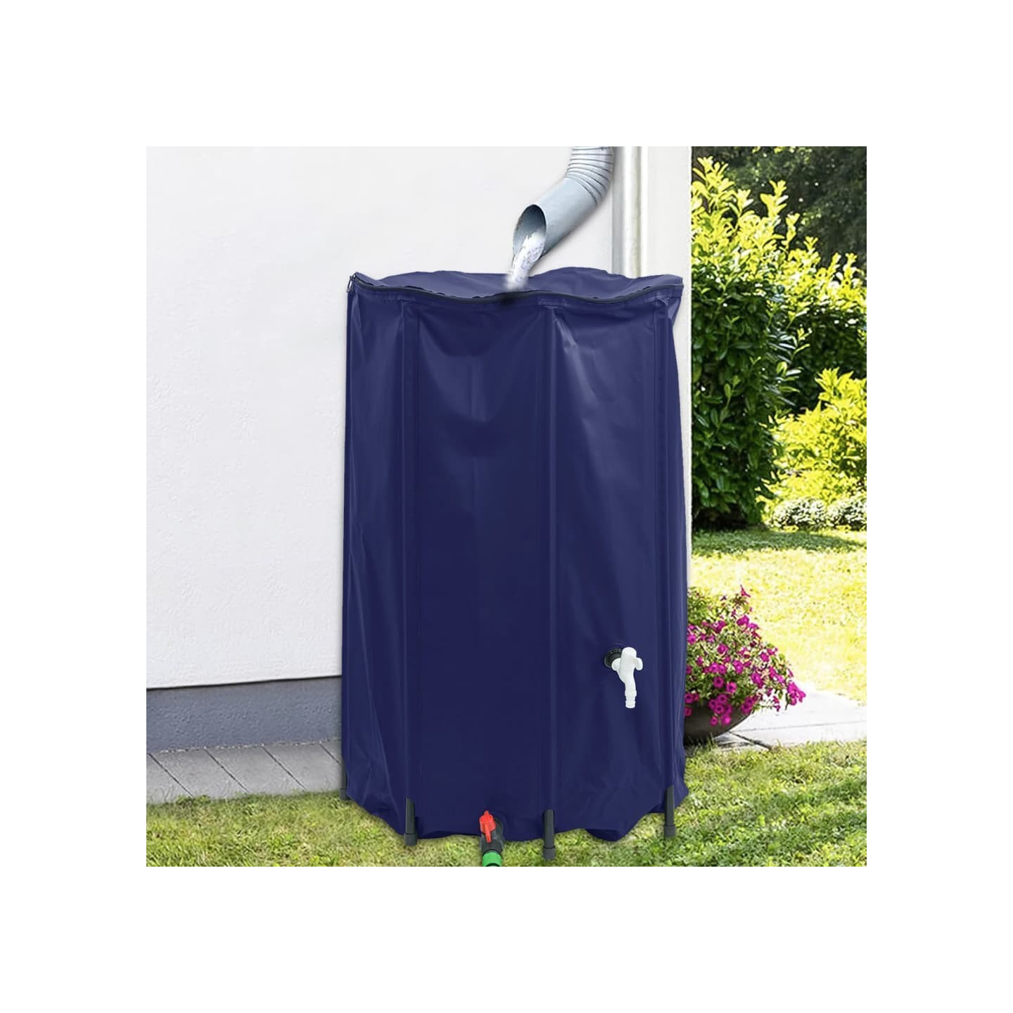 Réservoir d'eau avec robinet pliable 500 L PVC