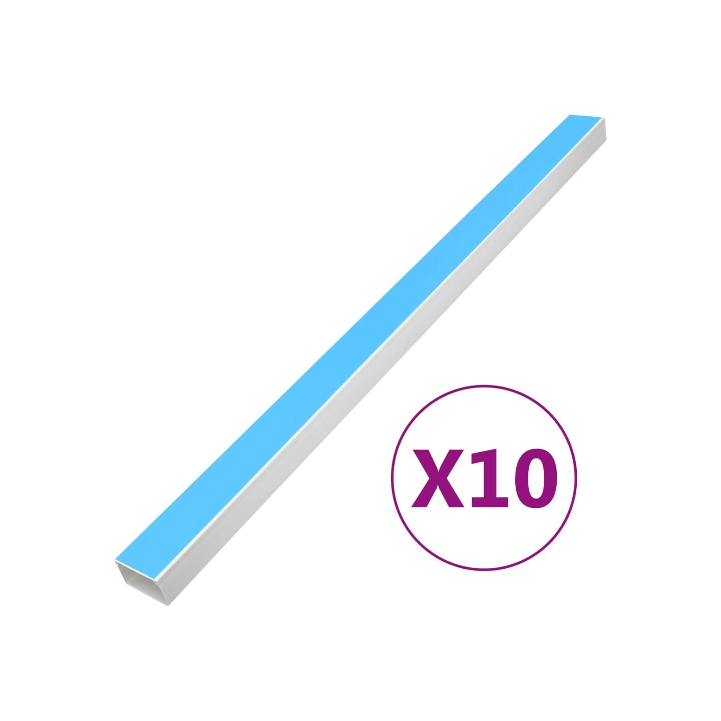 Goulotte de câble auto-adhésive 60x40 mm 10 m PVC