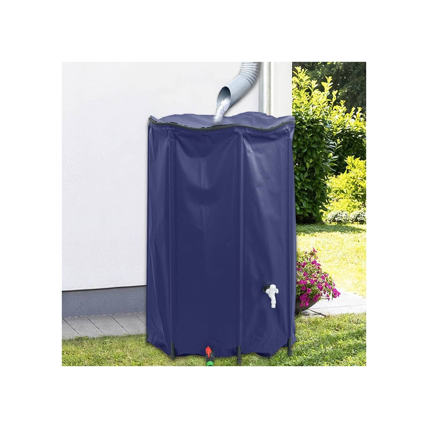 Réservoir d'eau avec robinet pliable 1000 L PVC