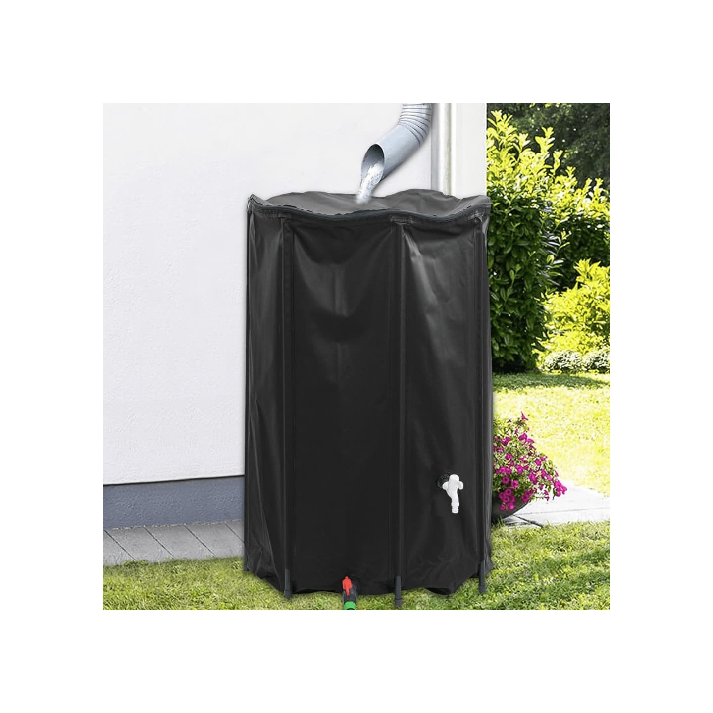Réservoir d'eau avec robinet pliable 1000 L PVC