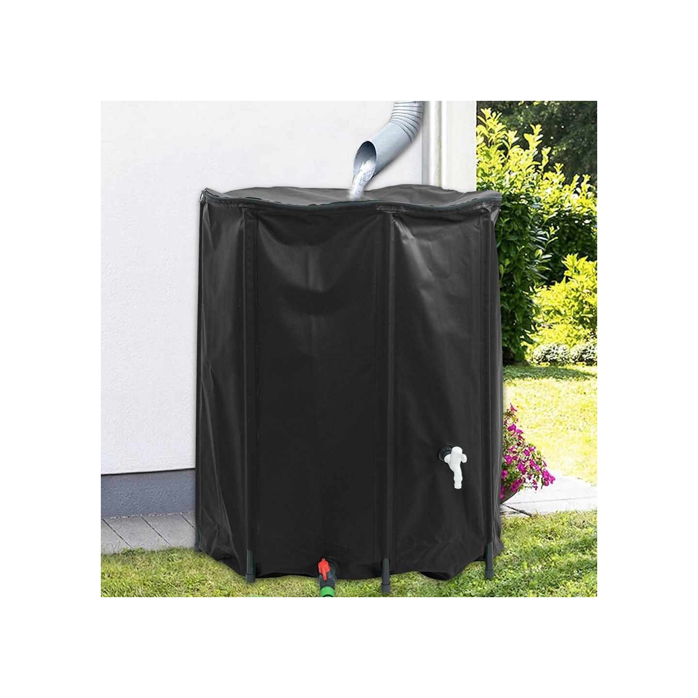 Réservoir d'eau avec robinet pliable 1250 L PVC