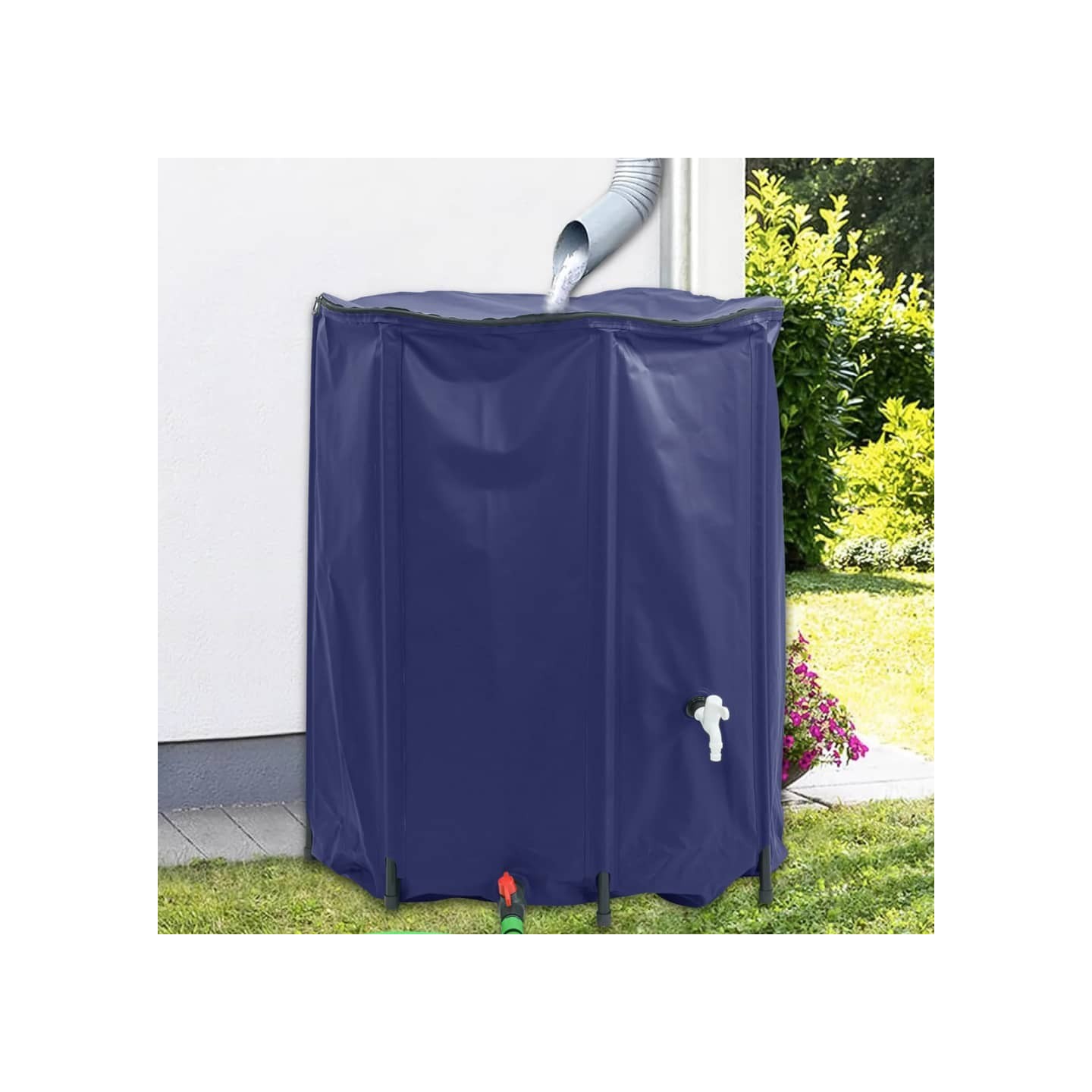 Réservoir d'eau avec robinet pliable 1250 L PVC