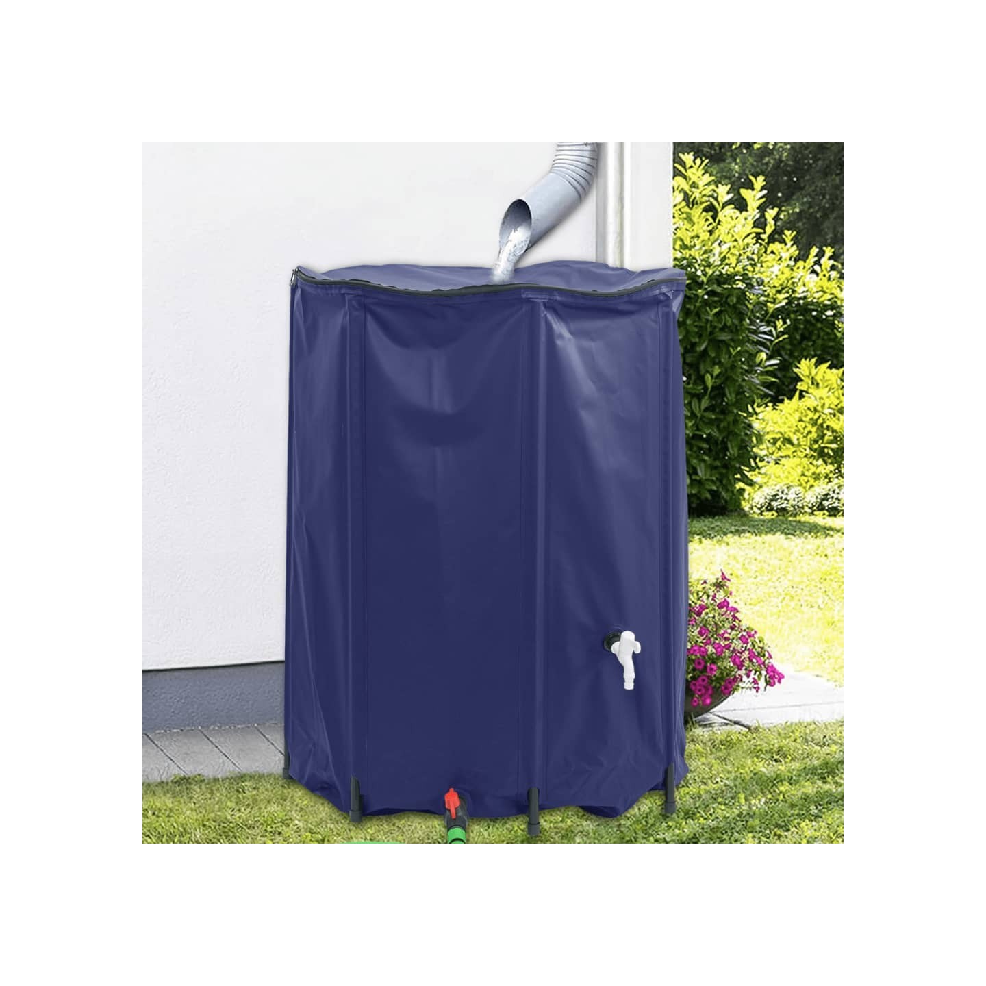 Réservoir d'eau avec robinet pliable 1350 L PVC