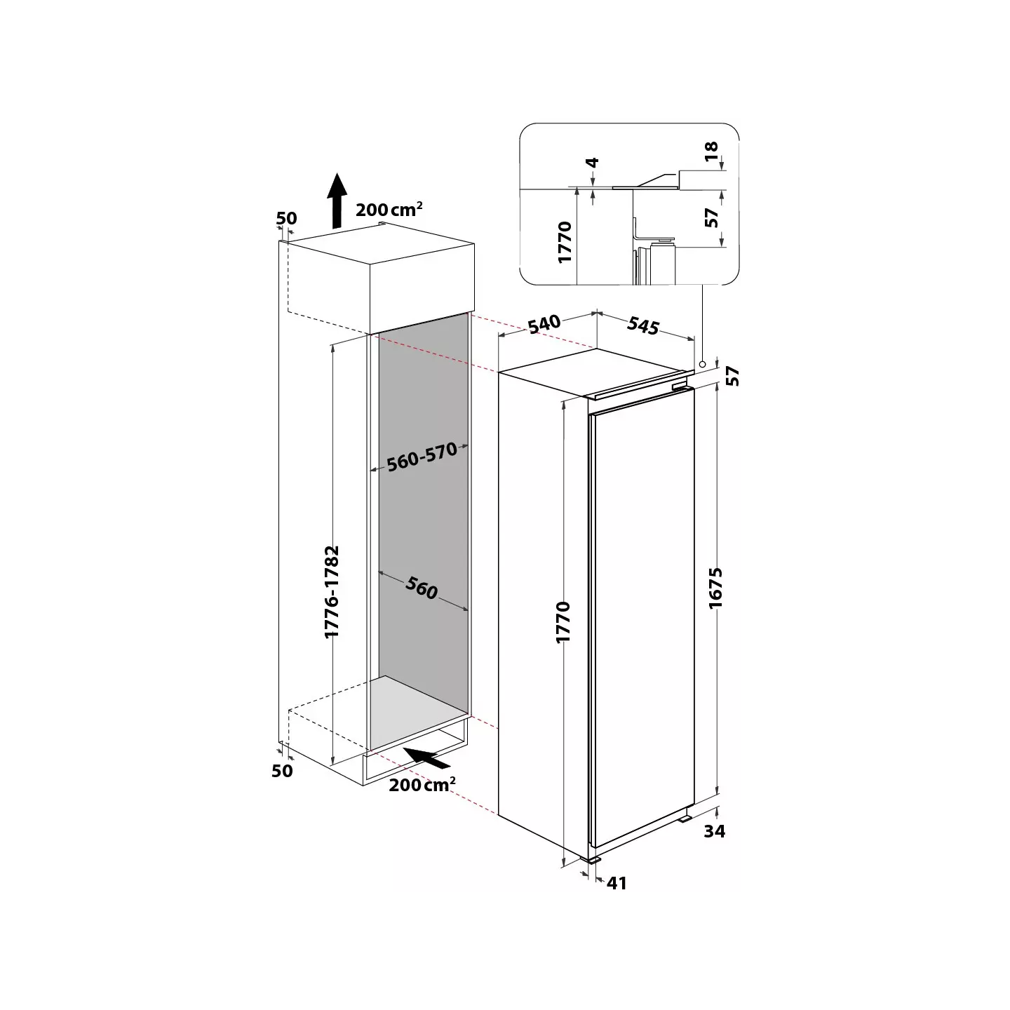 Réfrigérateur encastrable Whirlpool WHSD18A011A1FR 306 L | Nimestore