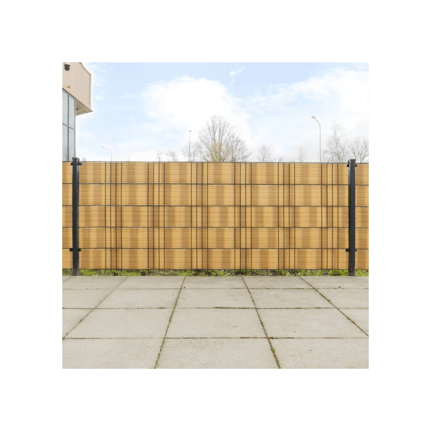 Paravents de balcon 10 pcs marron clair 255x19cm résine tressée