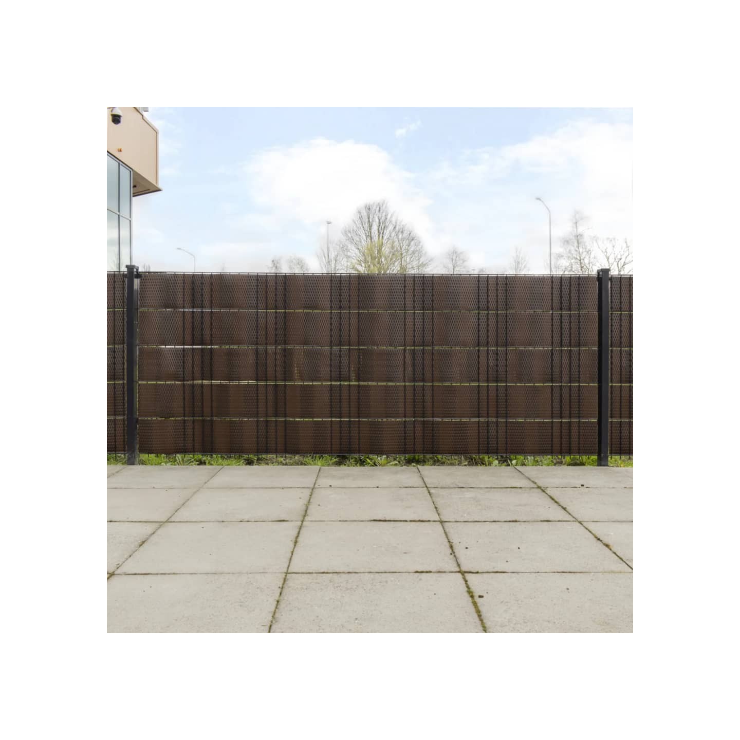 Paravents de balcon 10pcs marron et noir 255x19cm résine tressé