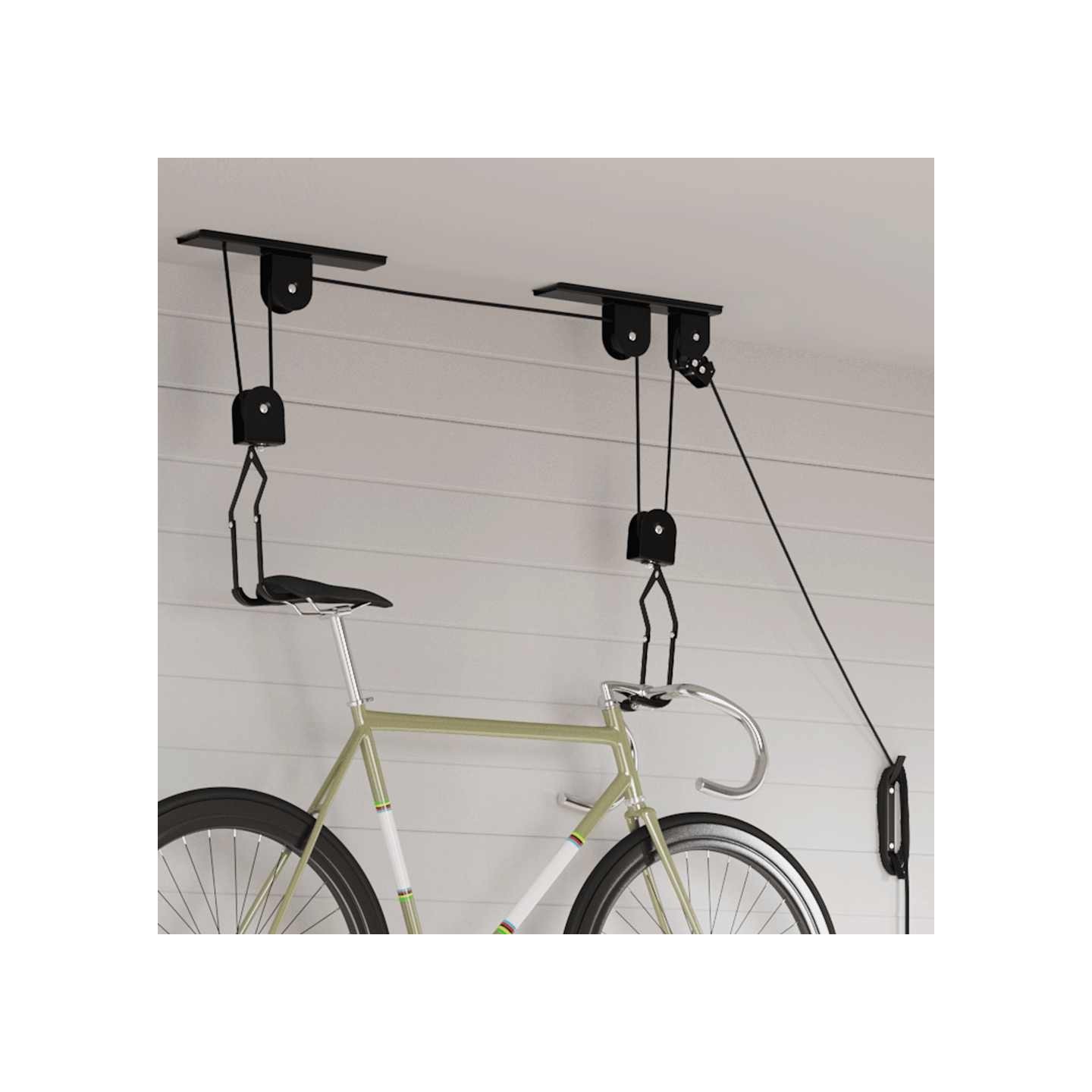 Palans à vélo avec support de plafond 2 pcs 20 kg