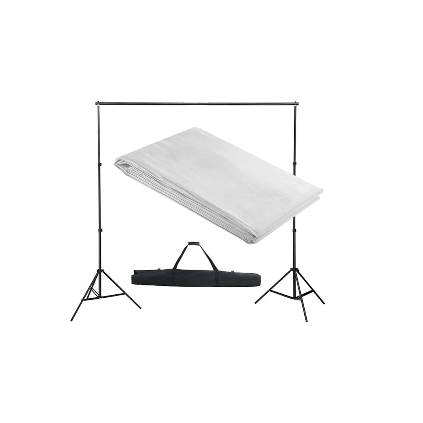 Système de support de toile de fond 300 x 300 cm Blanc