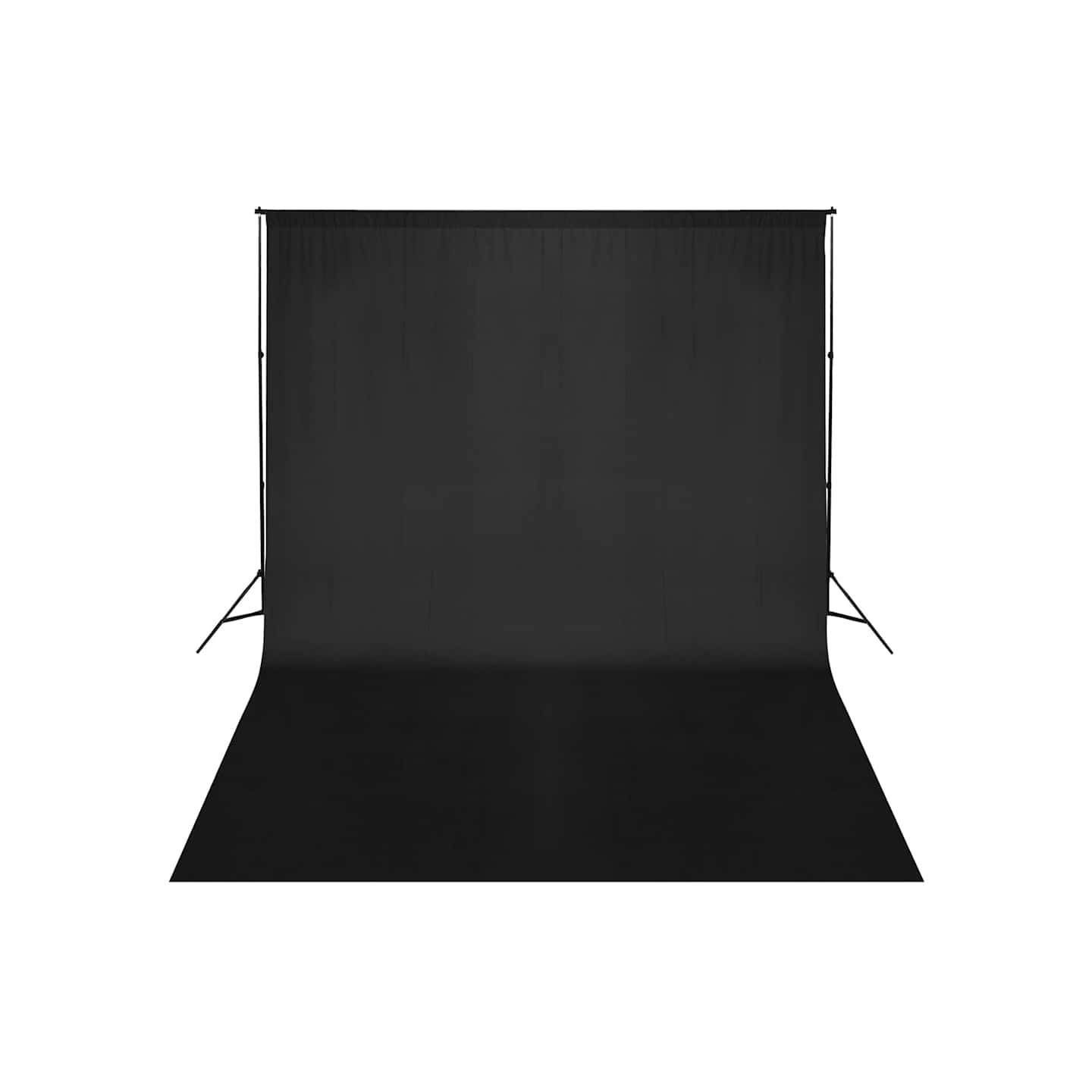 Système de support de toile de fond 500 x 300 cm Noir