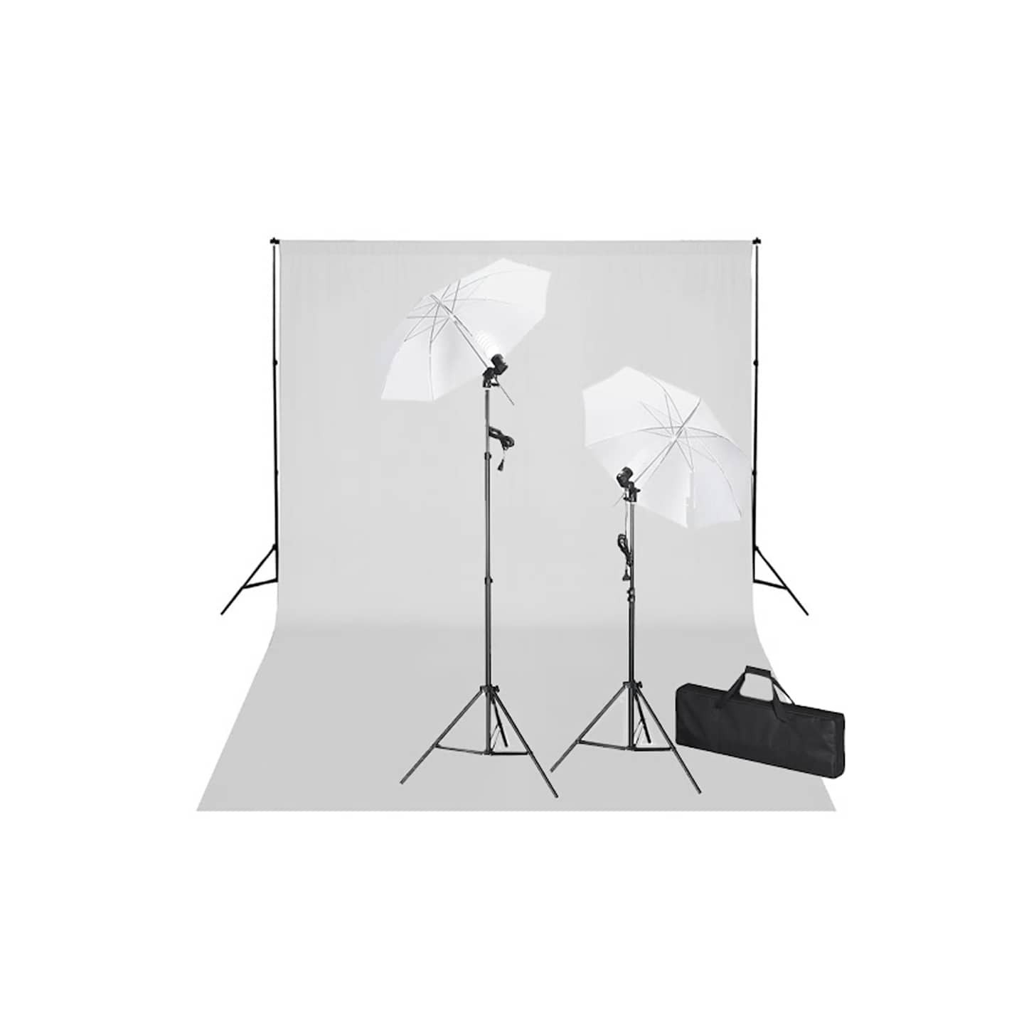 Kit de studio avec toile de fond blanche 600x300 cm et lumières