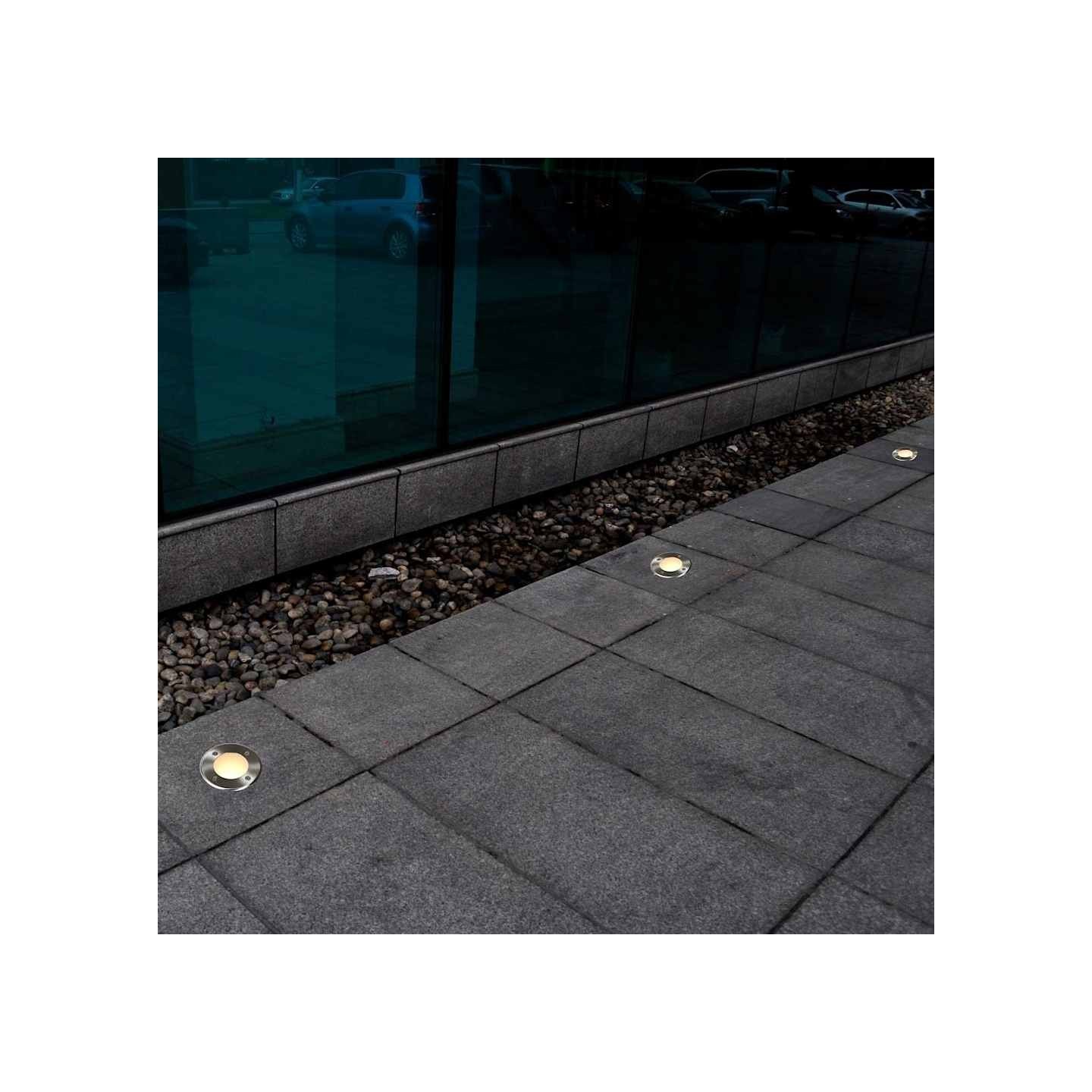 Lampes au sol d'extérieur 12 pcs rond