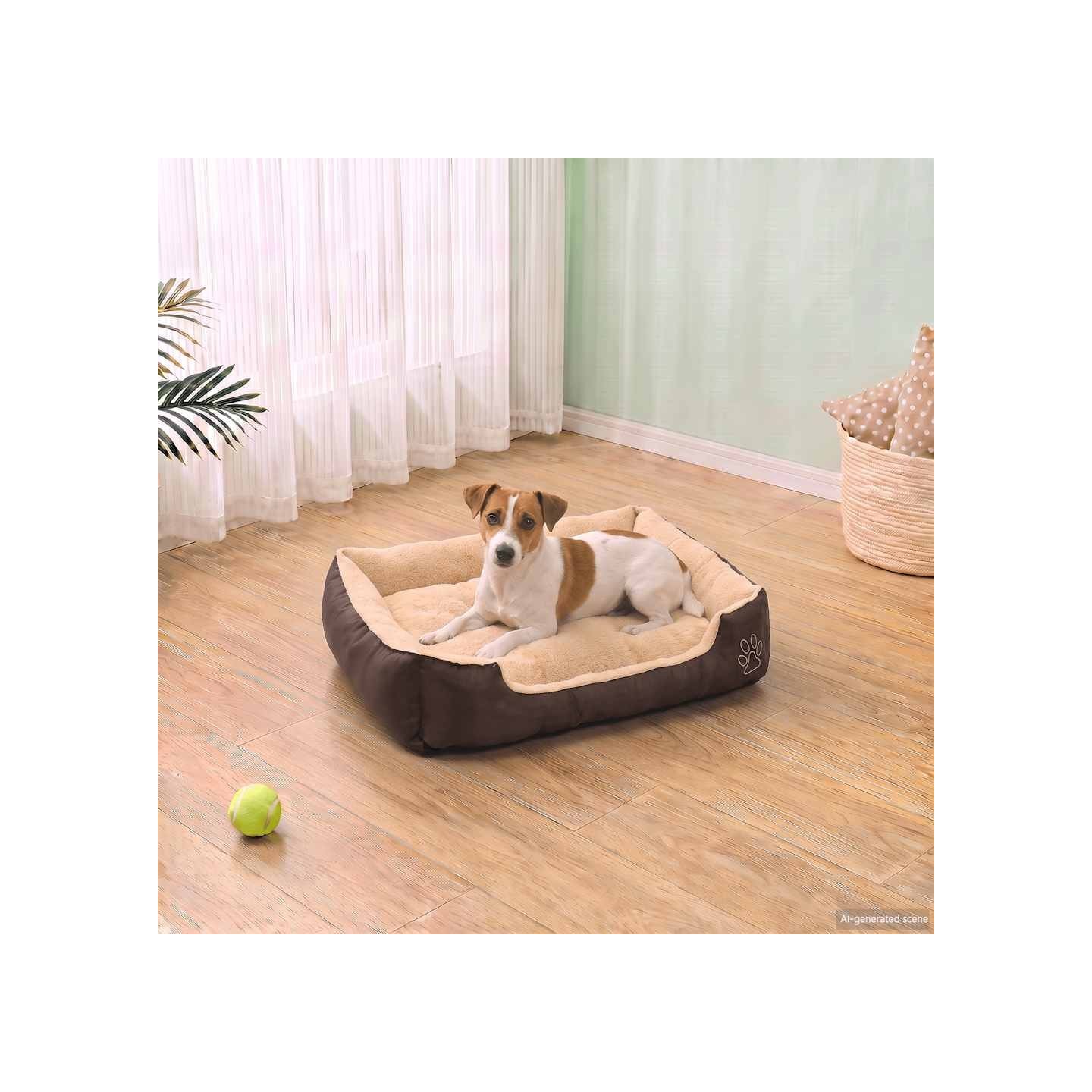 Lit chaud pour chiens avec coussin rembourré Taille S