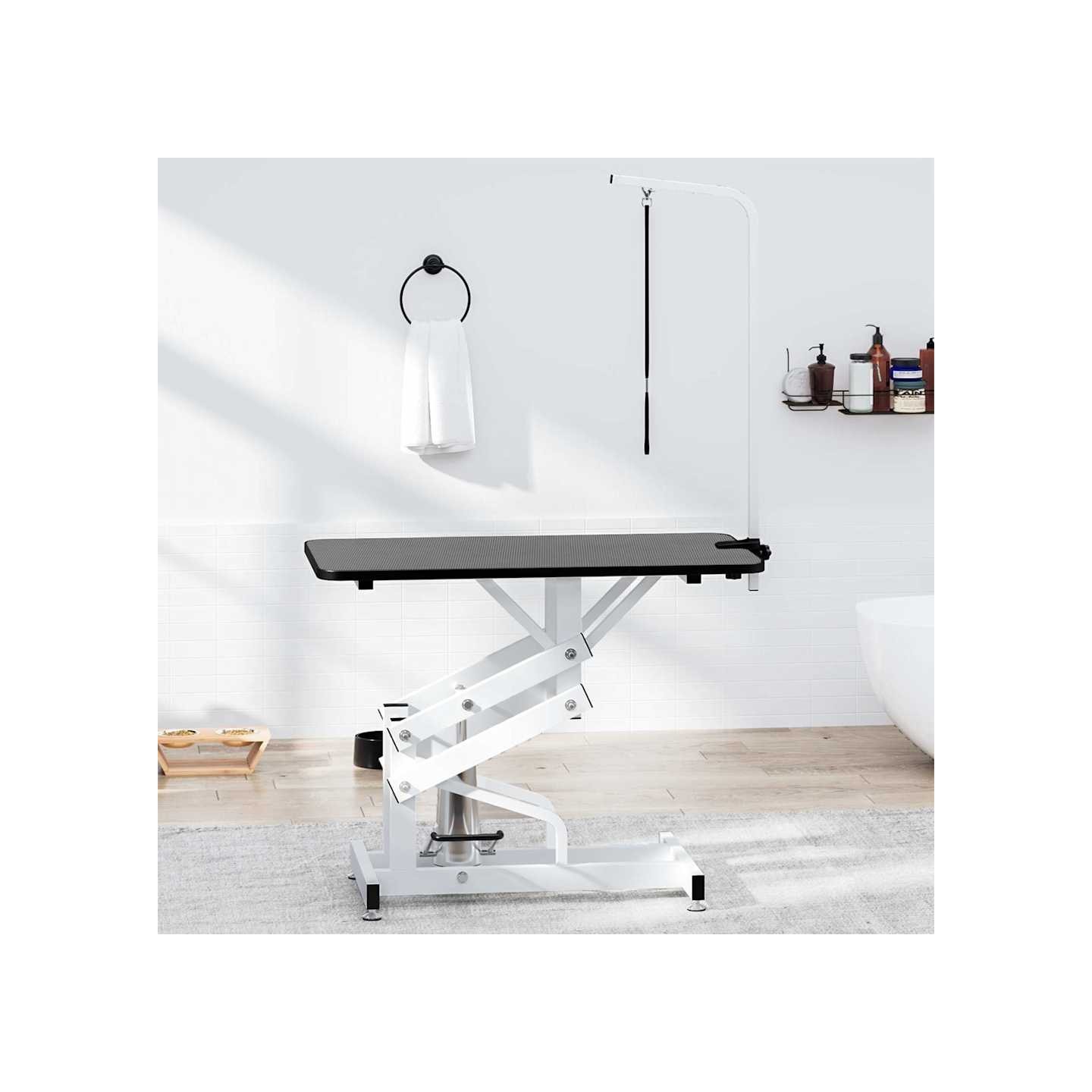 Table Toilettage Ajustable Hydraulique pour Chiens Chats Animaux