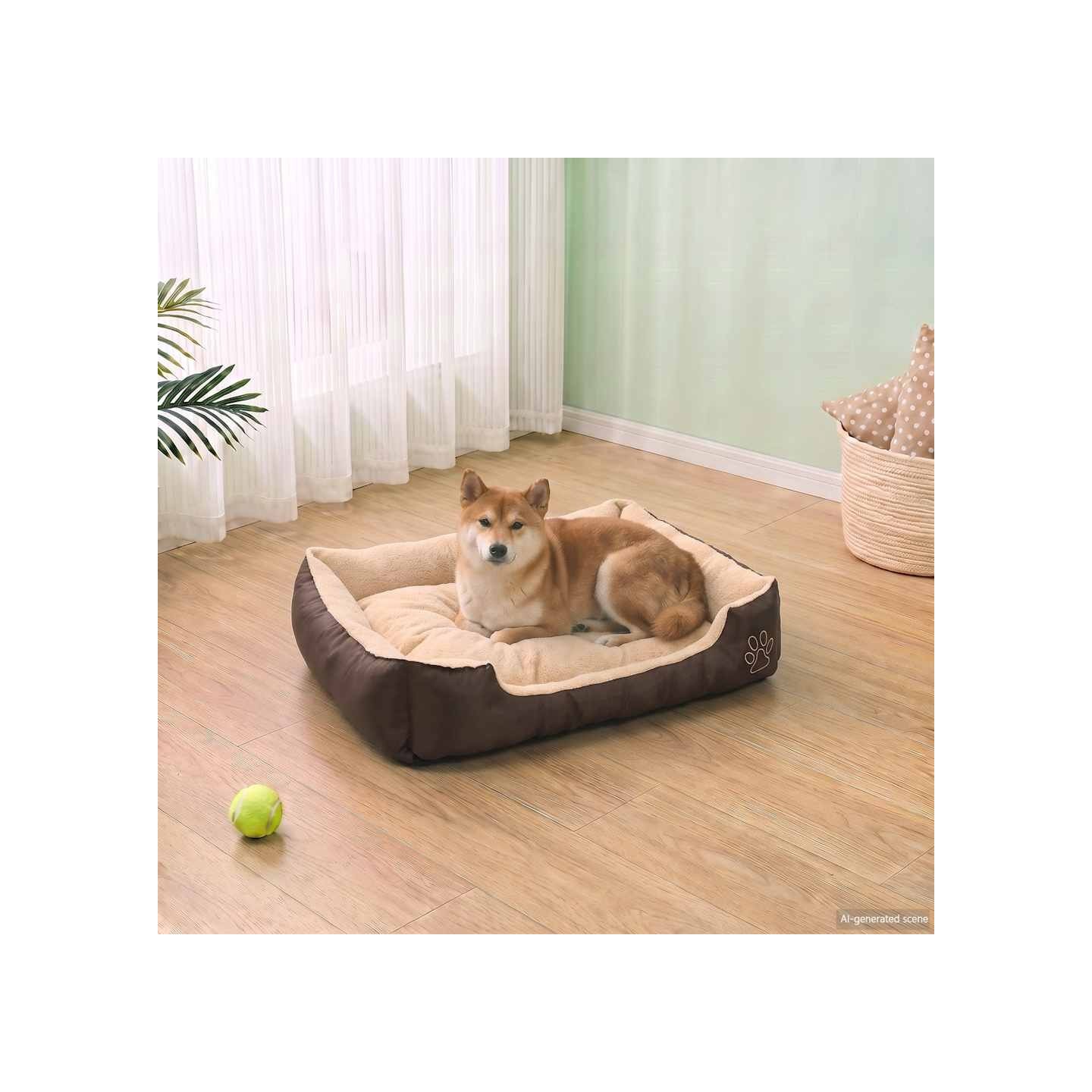 Lit chaud pour chiens avec coussin rembourré Taille M