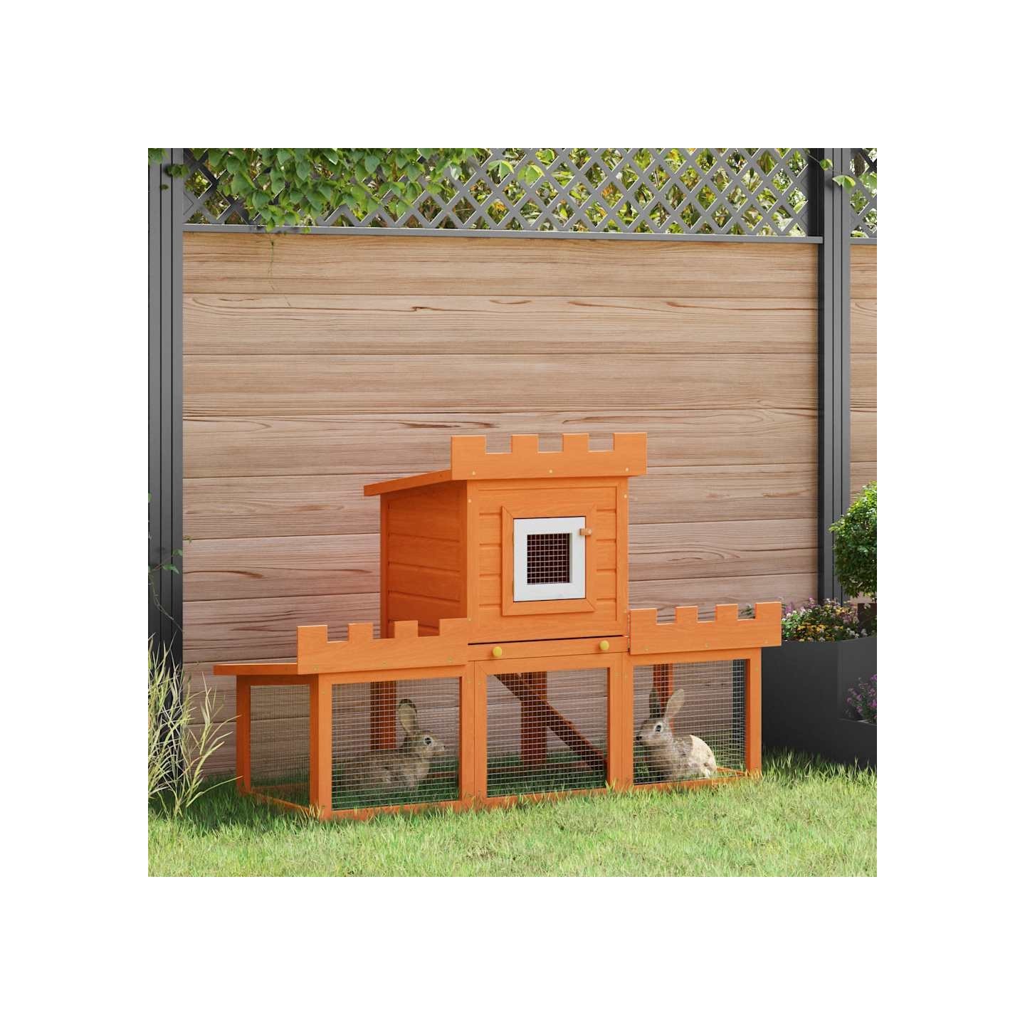 Clapier large d'extérieur avec 1 seule maison