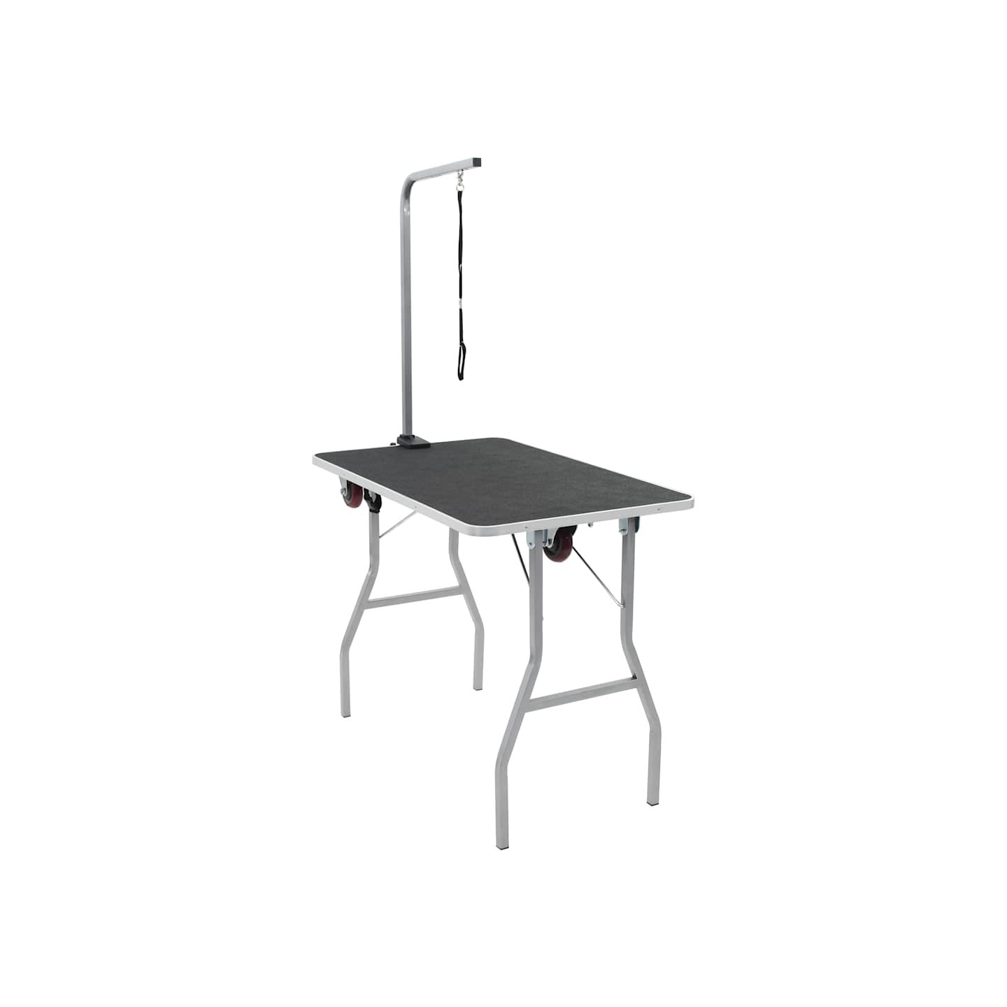 Table de toilettage pour chien portable avec roulettes