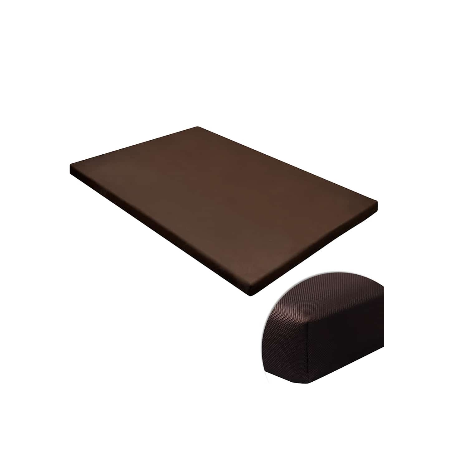 Tapis pour chien plat et carré marron M