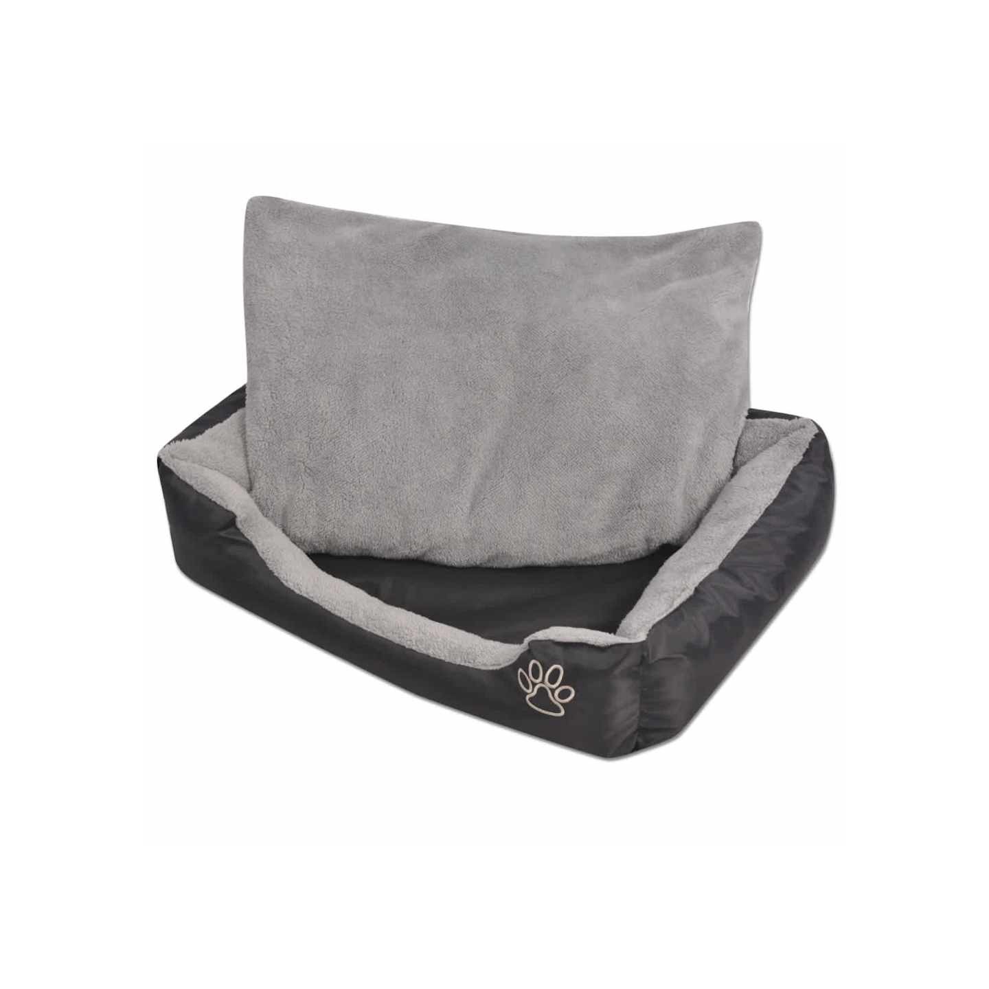 Lit pour chiens avec coussin rembourré Taille XXL Noir