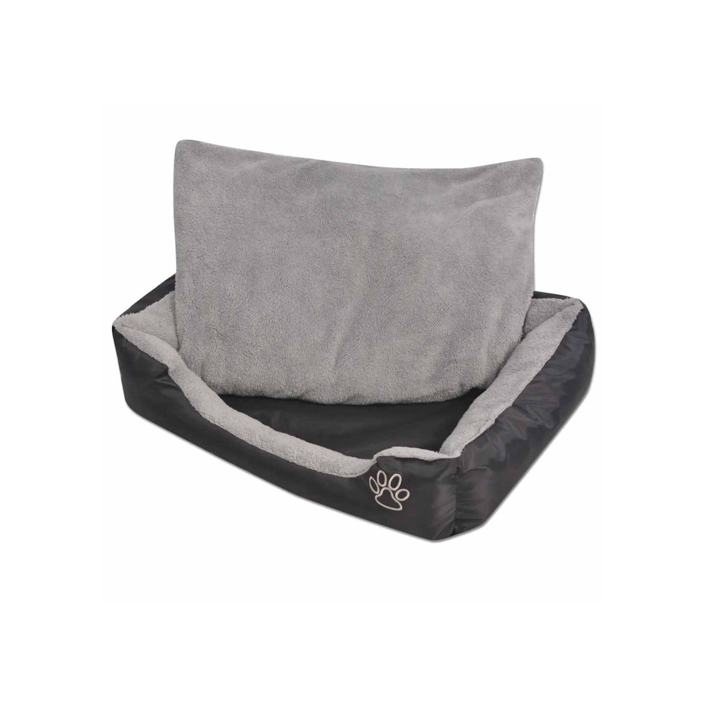Lit pour chiens avec coussin rembourré Taille S Noir