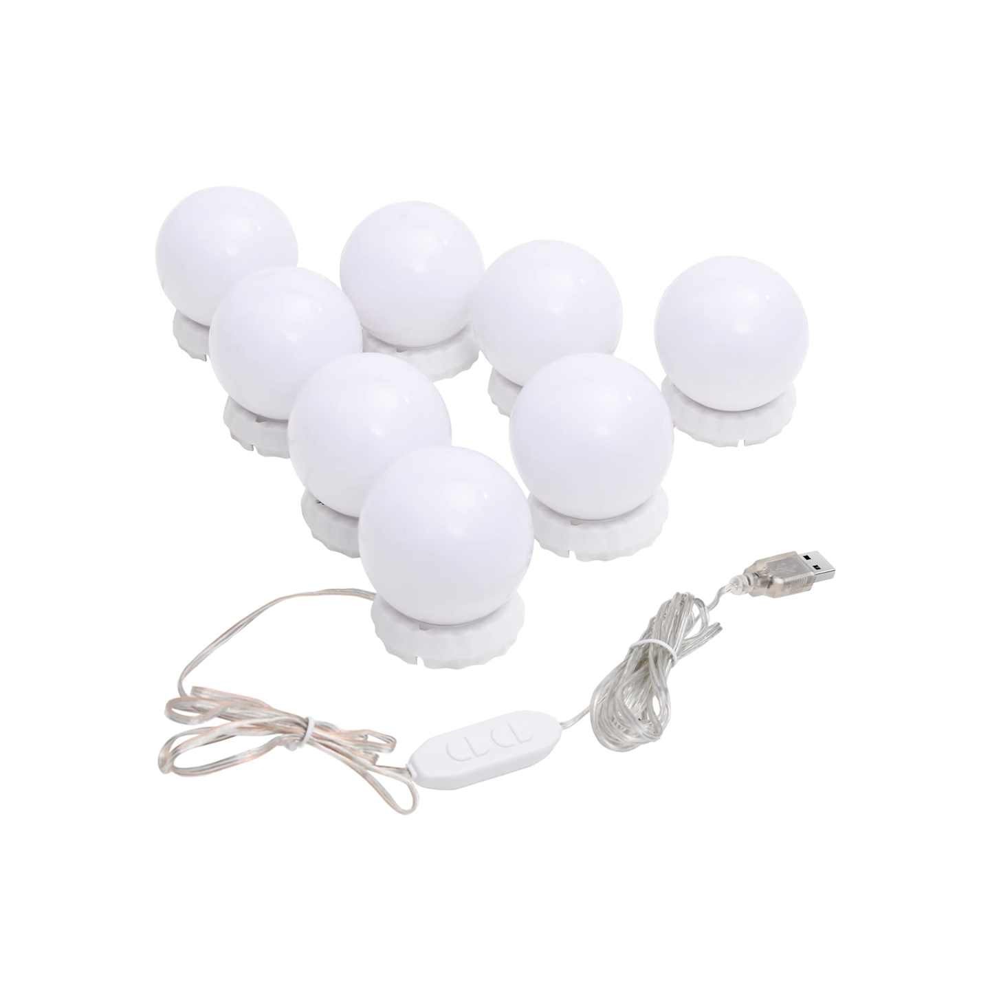 Lampe de miroir avec 8 ampoules LED Blanc chaud et blanc froid