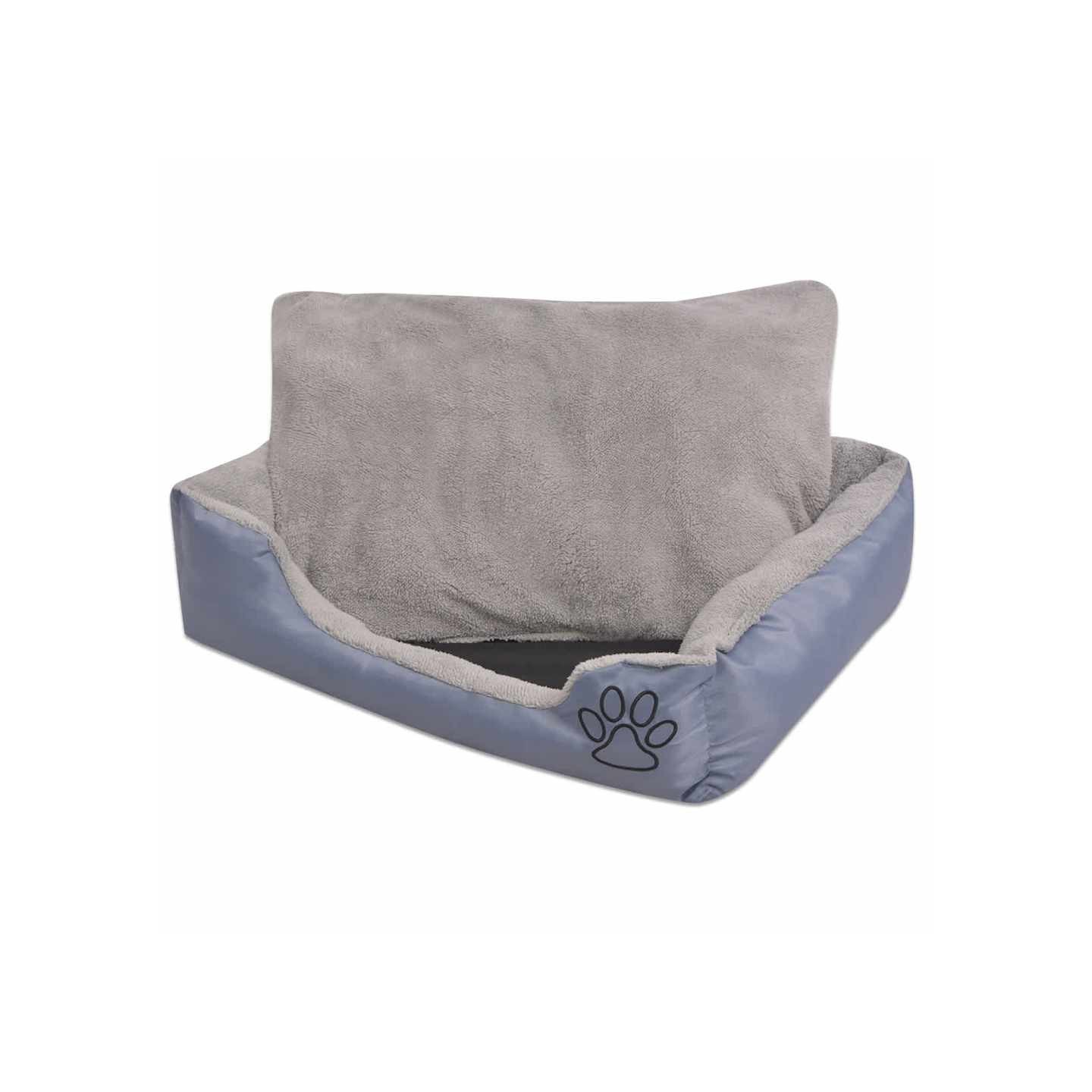 Lit pour chiens avec coussin rembourré Taille L Gris