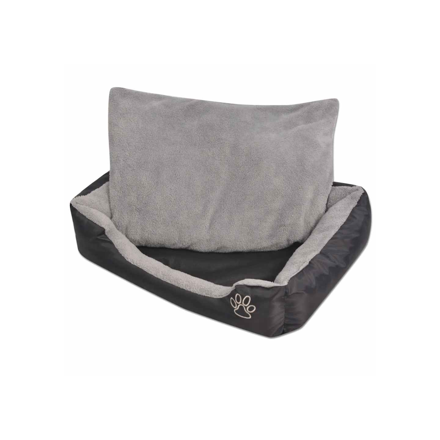 Lit pour chiens avec coussin rembourré Taille XL Noir
