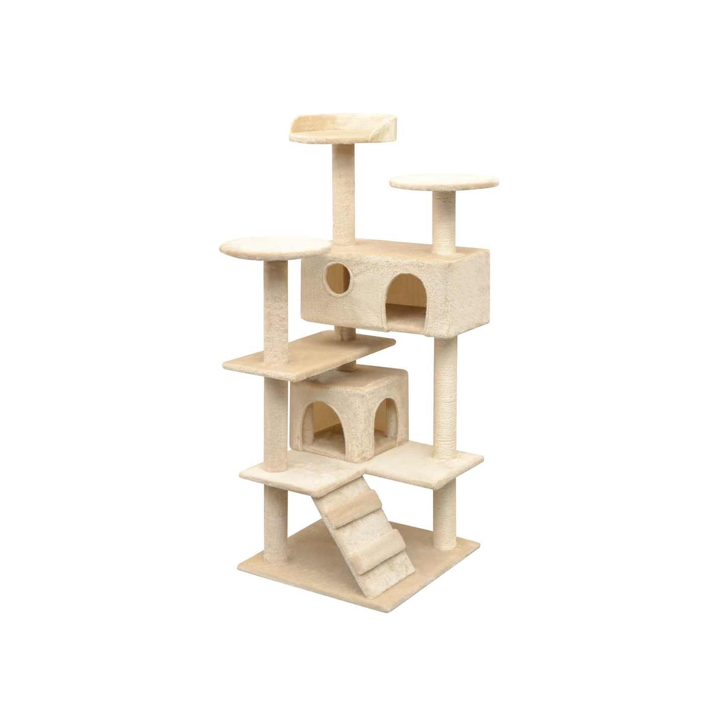 Arbre à chat avec griffoirs en sisal 125 cm Beige