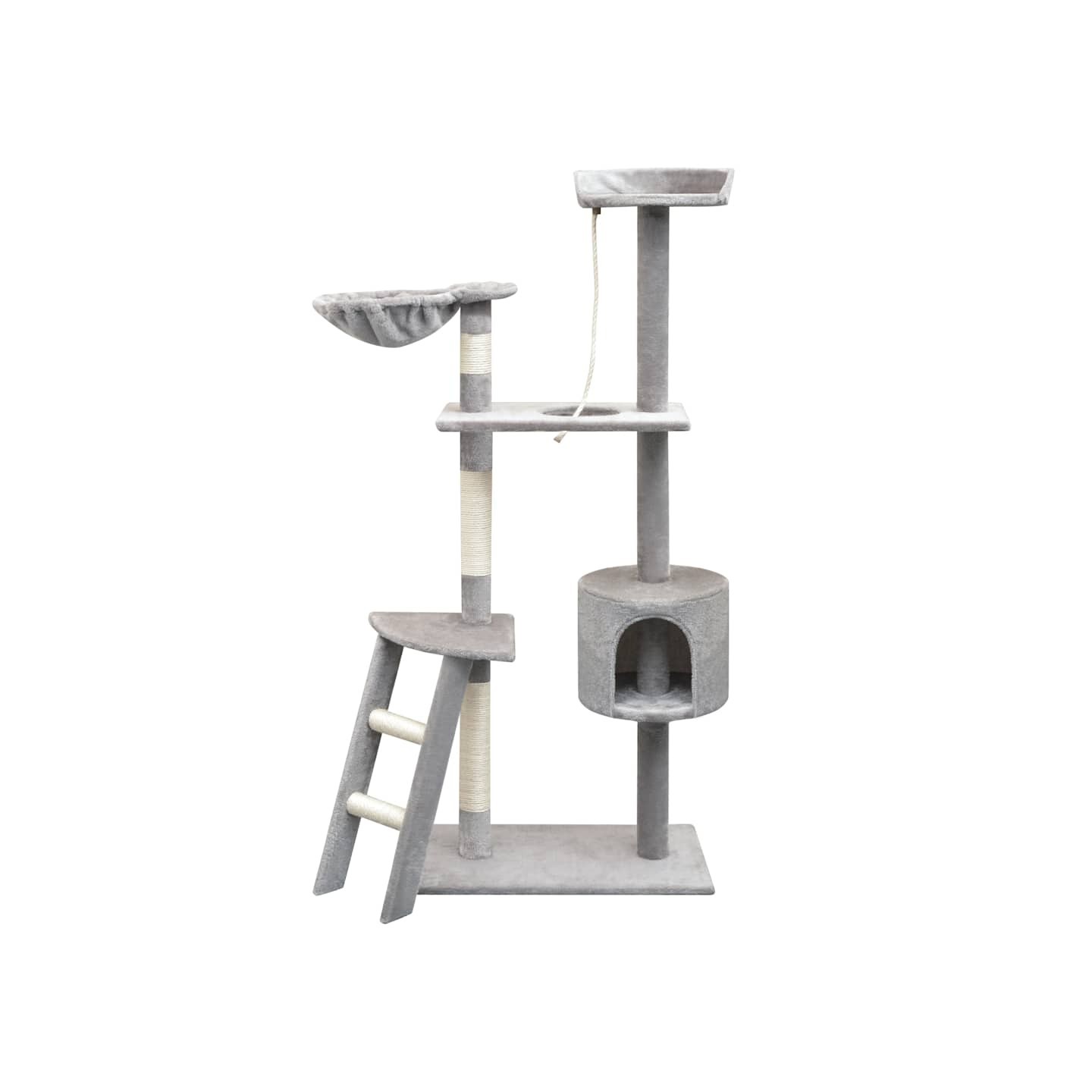 Arbre à chat avec griffoirs en sisal 150 cm Gris