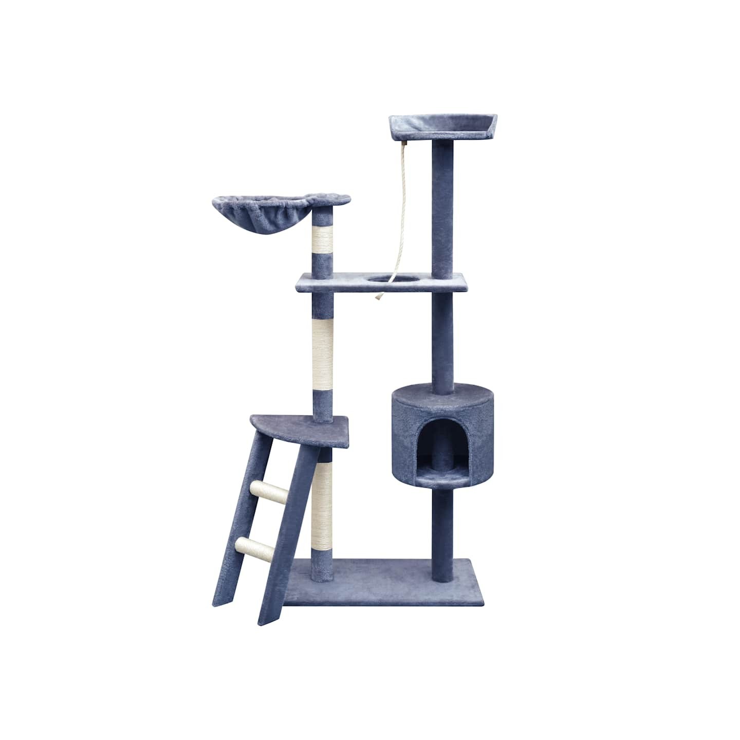 Arbre à chat avec griffoirs en sisal 150 cm Bleu foncé