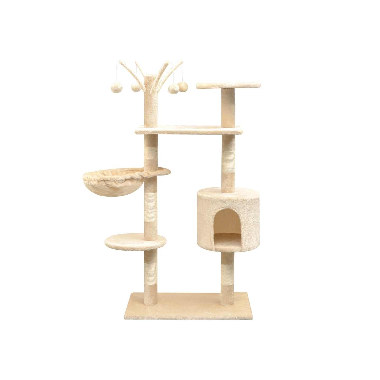 Arbre à chat avec griffoirs en sisal 125 cm Beige