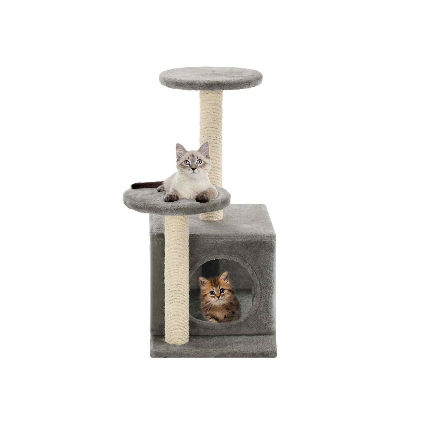 Arbre à chat avec griffoirs en sisal 60 cm Gris