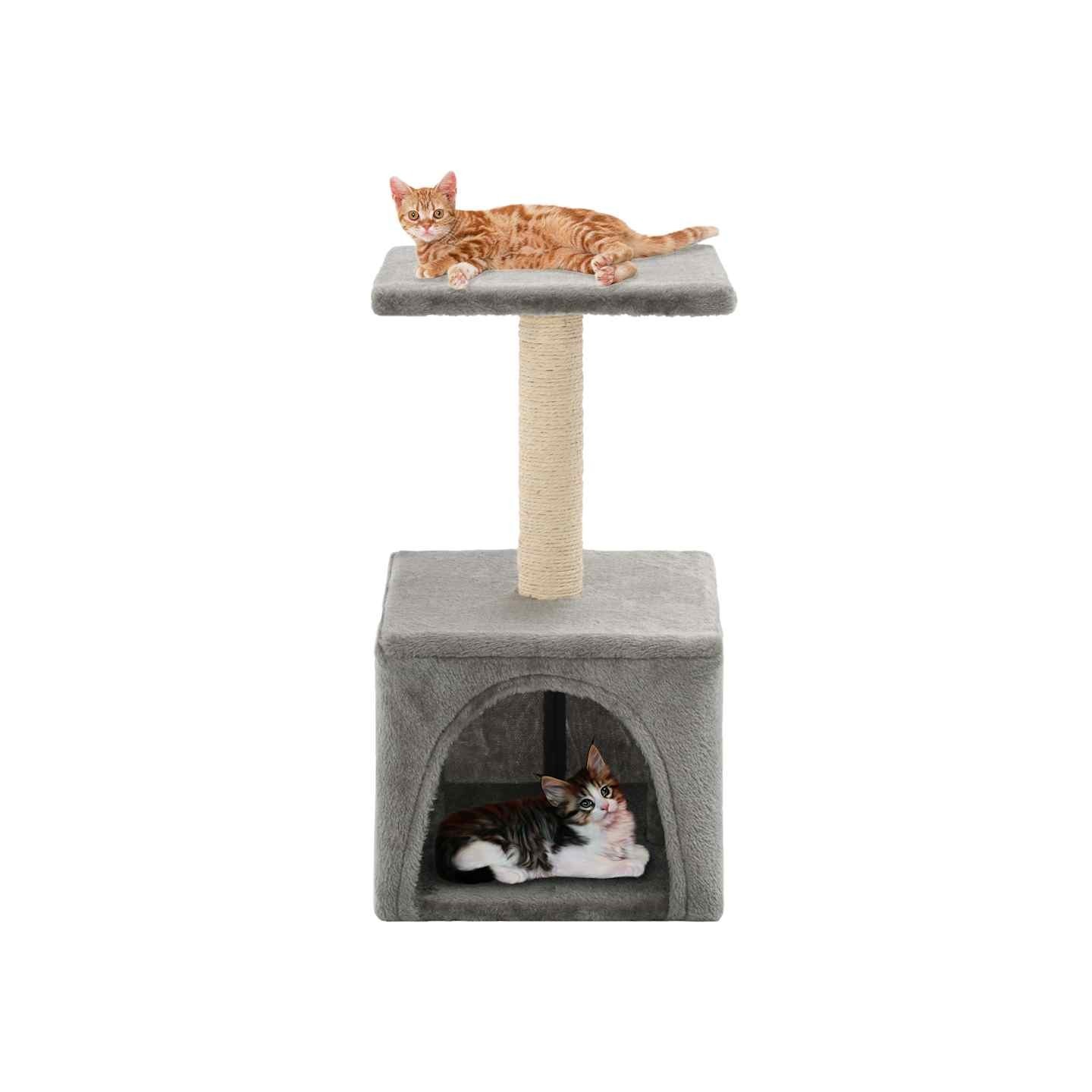 Arbre à chat avec griffoirs en sisal 55 cm Gris