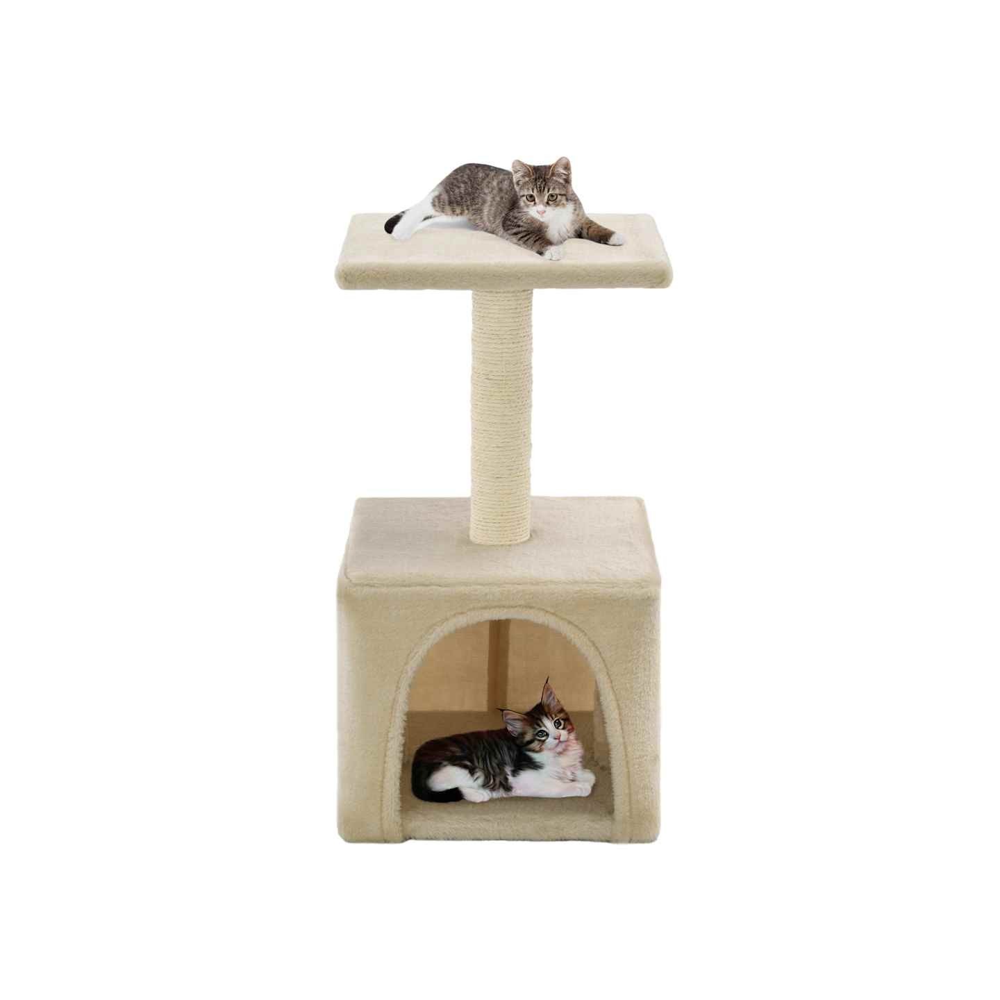 Arbre à chat avec griffoirs en sisal 55 cm Beige