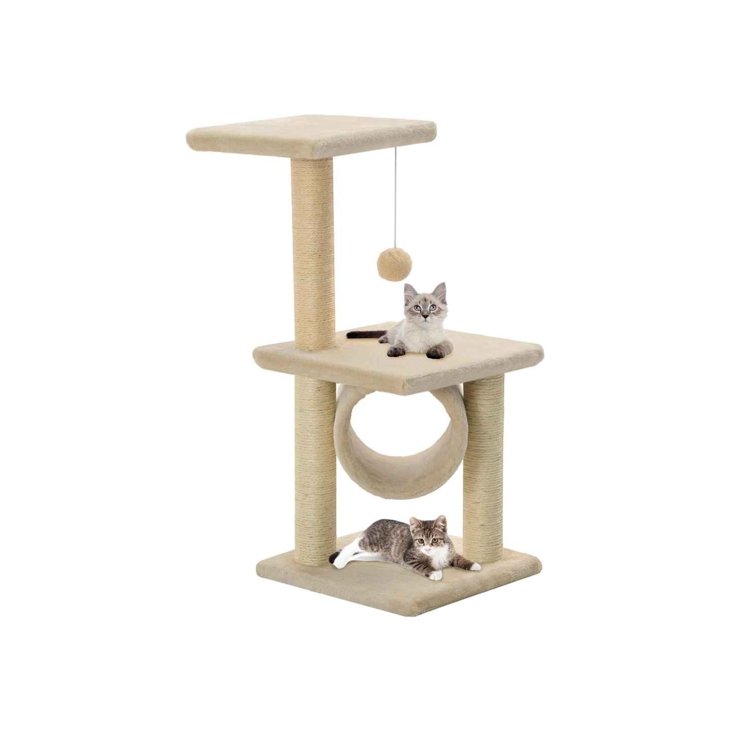Arbre à chat avec griffoirs en sisal 65 cm Beige