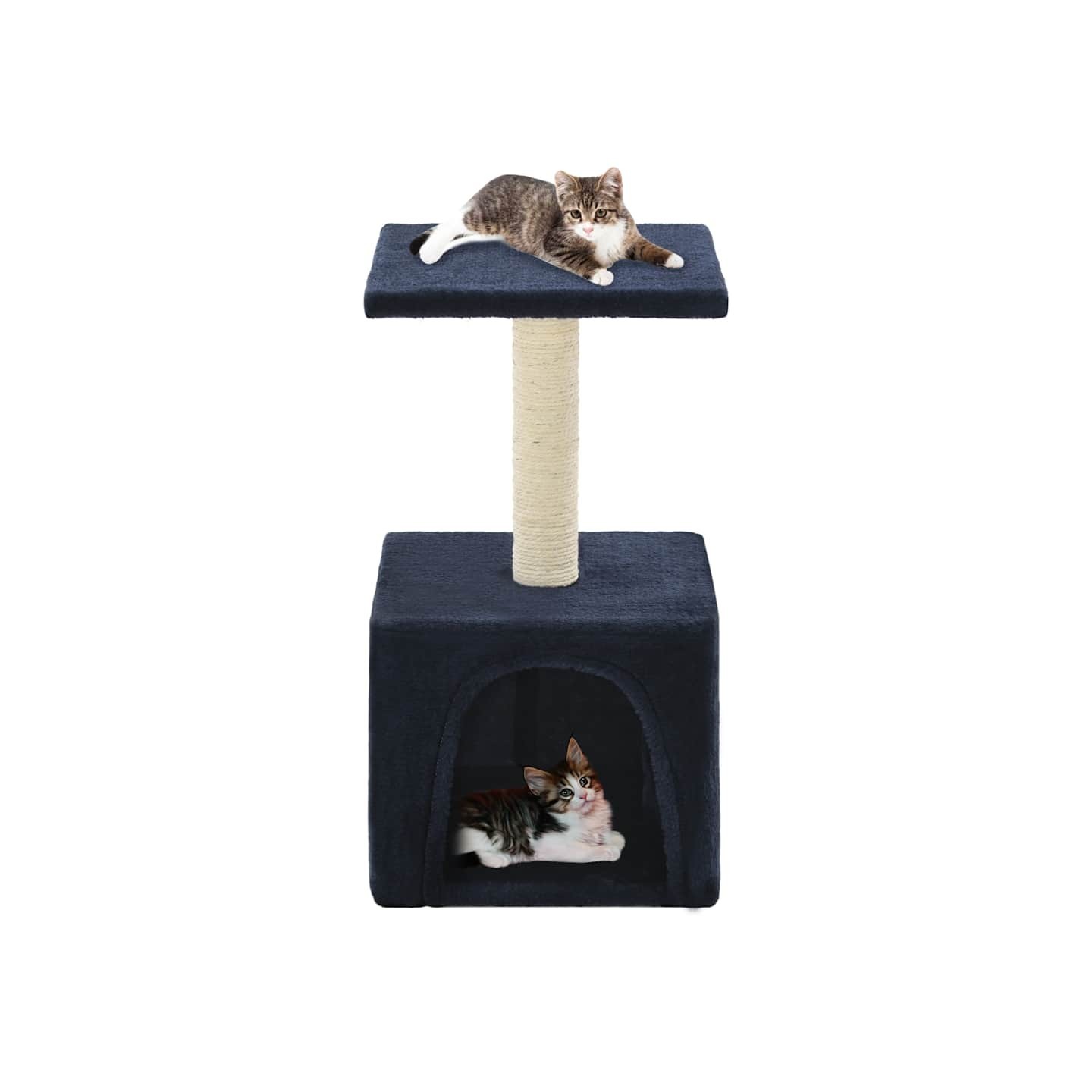 Arbre à chat avec griffoir en sisal 55 cm Bleu foncé