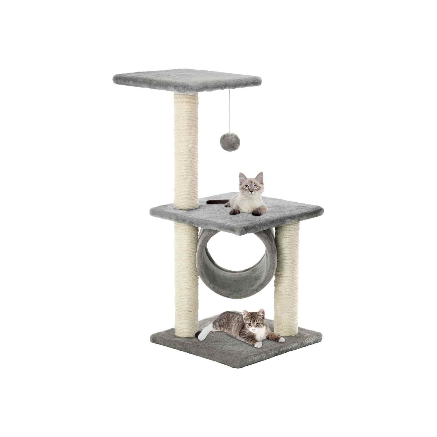 Arbre à chat avec griffoirs en sisal 65 cm Gris
