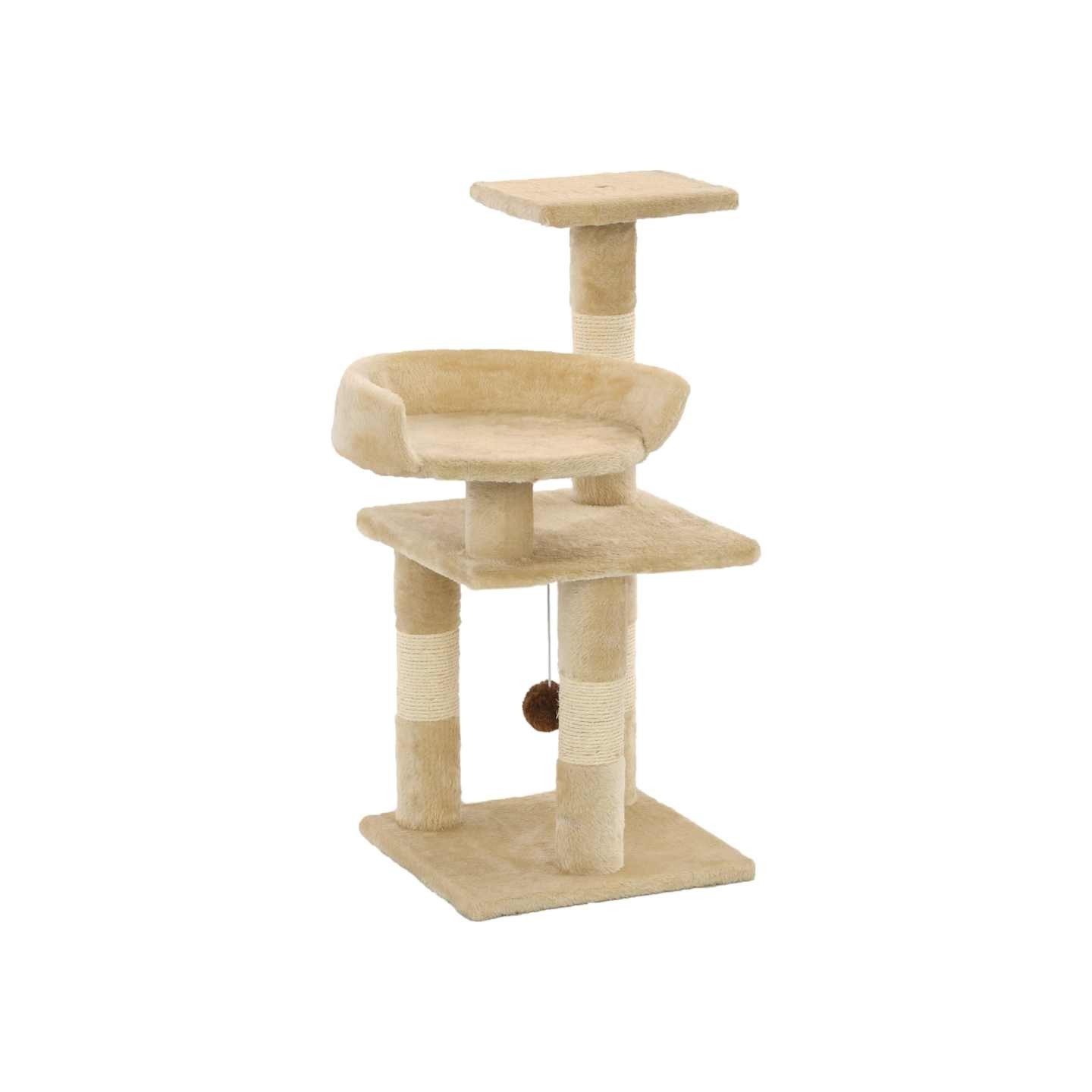 Arbre à chat avec griffoirs en sisal 65 cm Beige