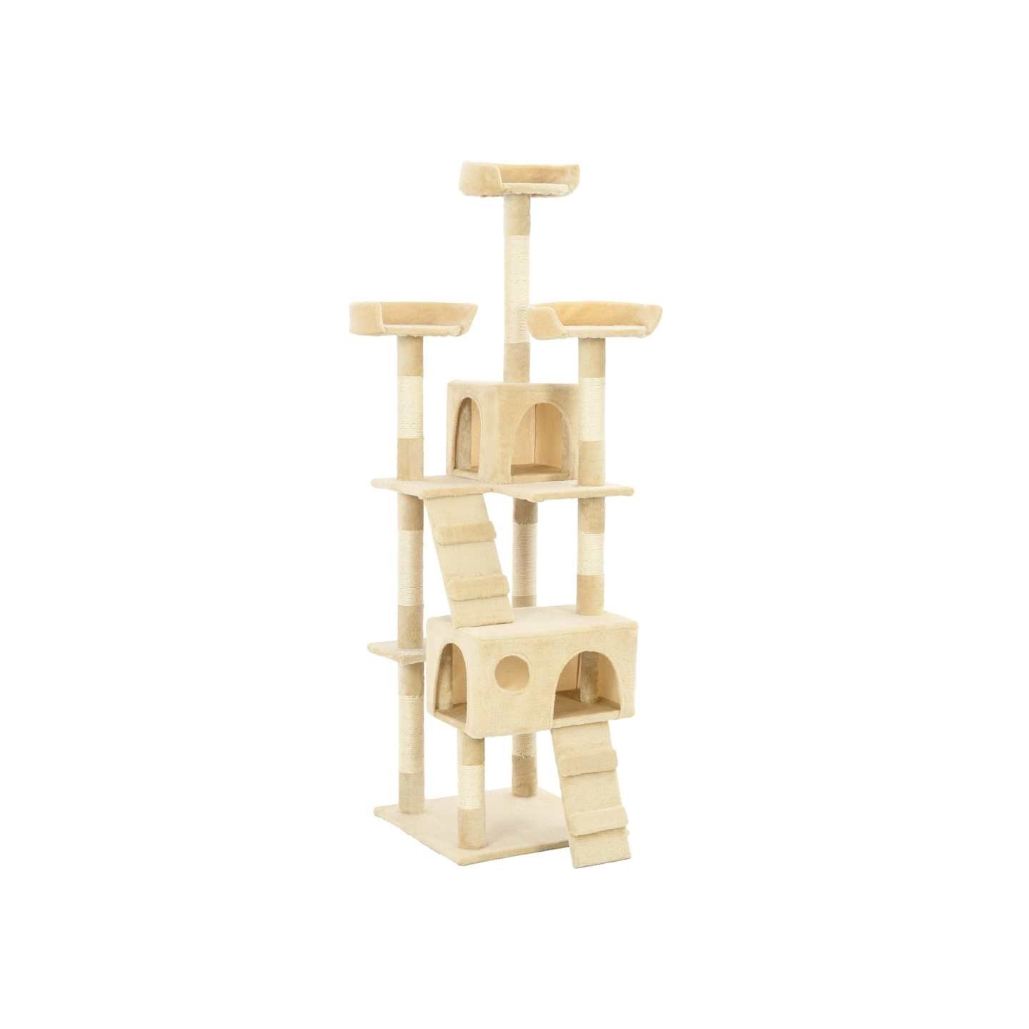Arbre à chat avec griffoirs en sisal 170 cm Beige