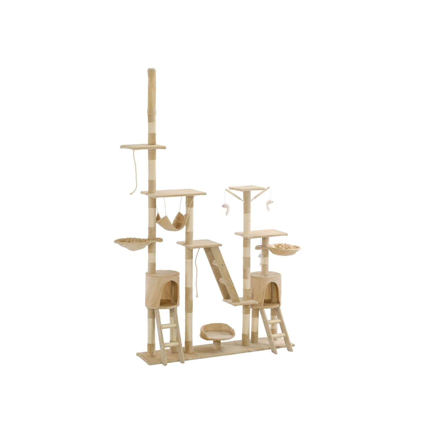 Arbre à chat avec griffoirs en sisal 230-250 cm Beige
