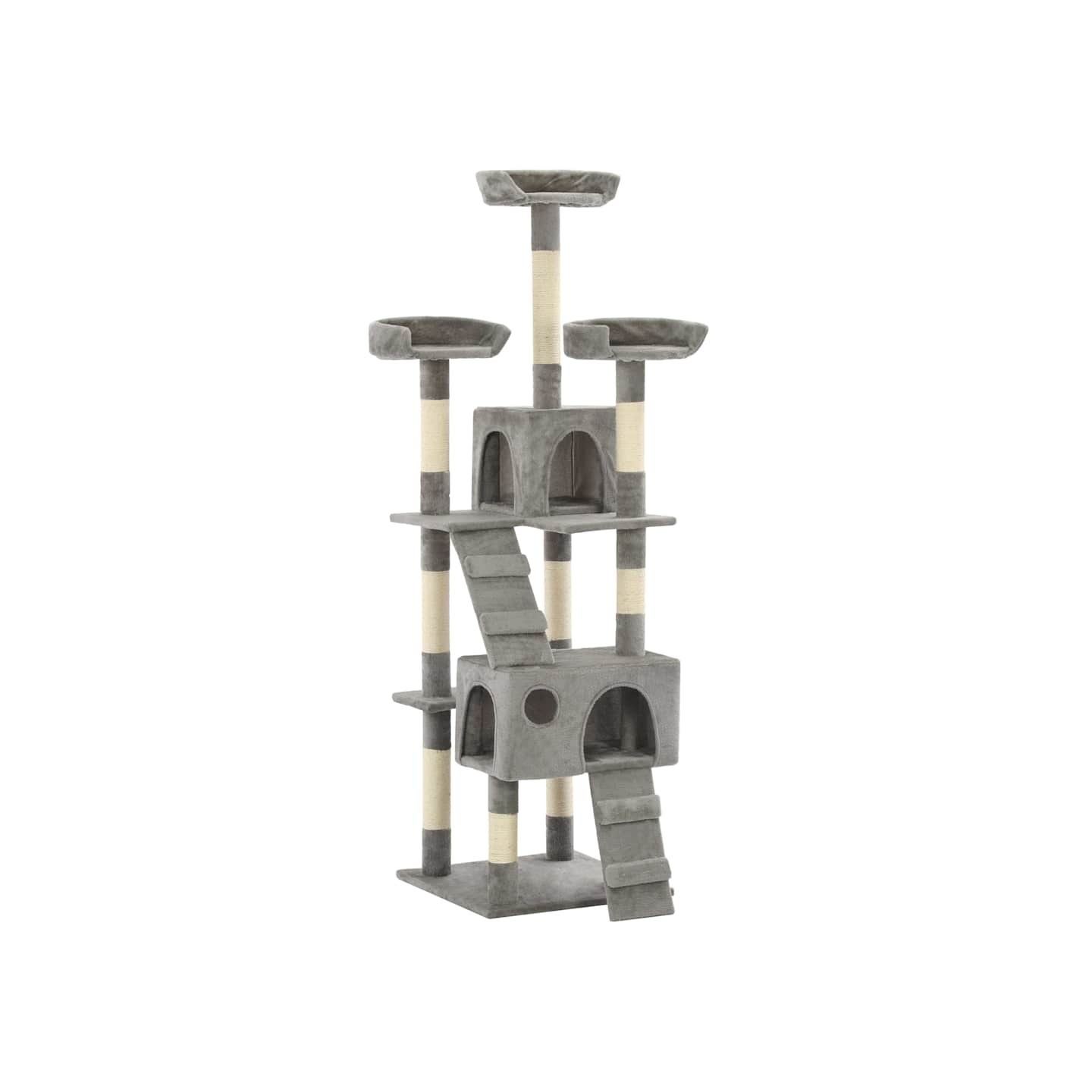 Arbre à chat avec griffoirs en sisal 170 cm Gris