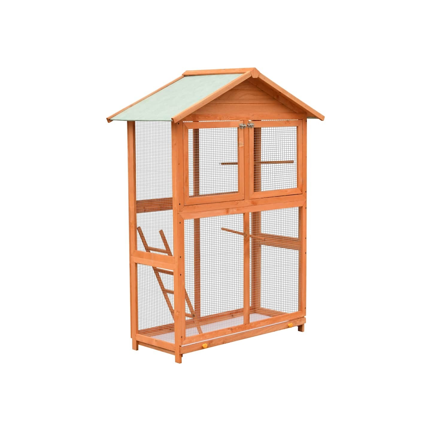 Cage à oiseaux Pin massif et bois de sapin 125,5x59,5x164 cm