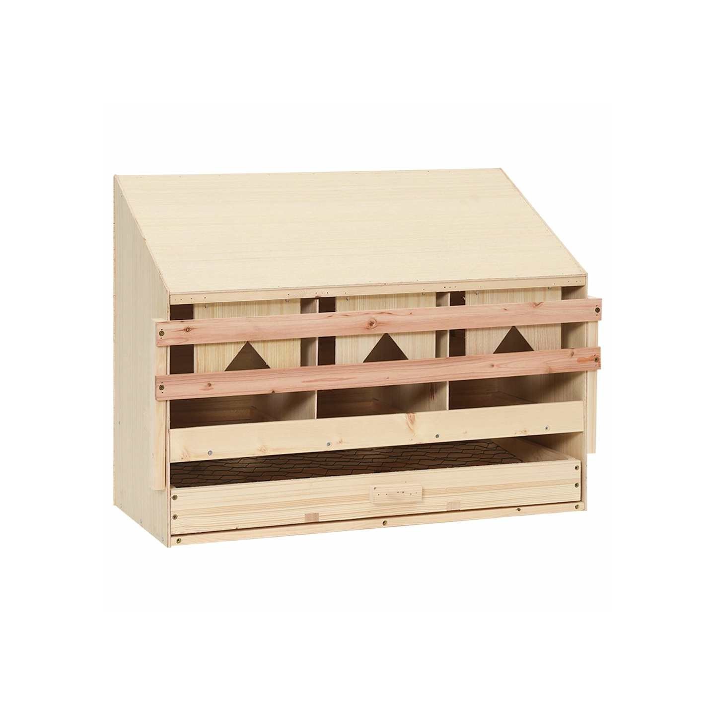 Pondoir 3 compartiments 72x33x54 cm bois de pin massif