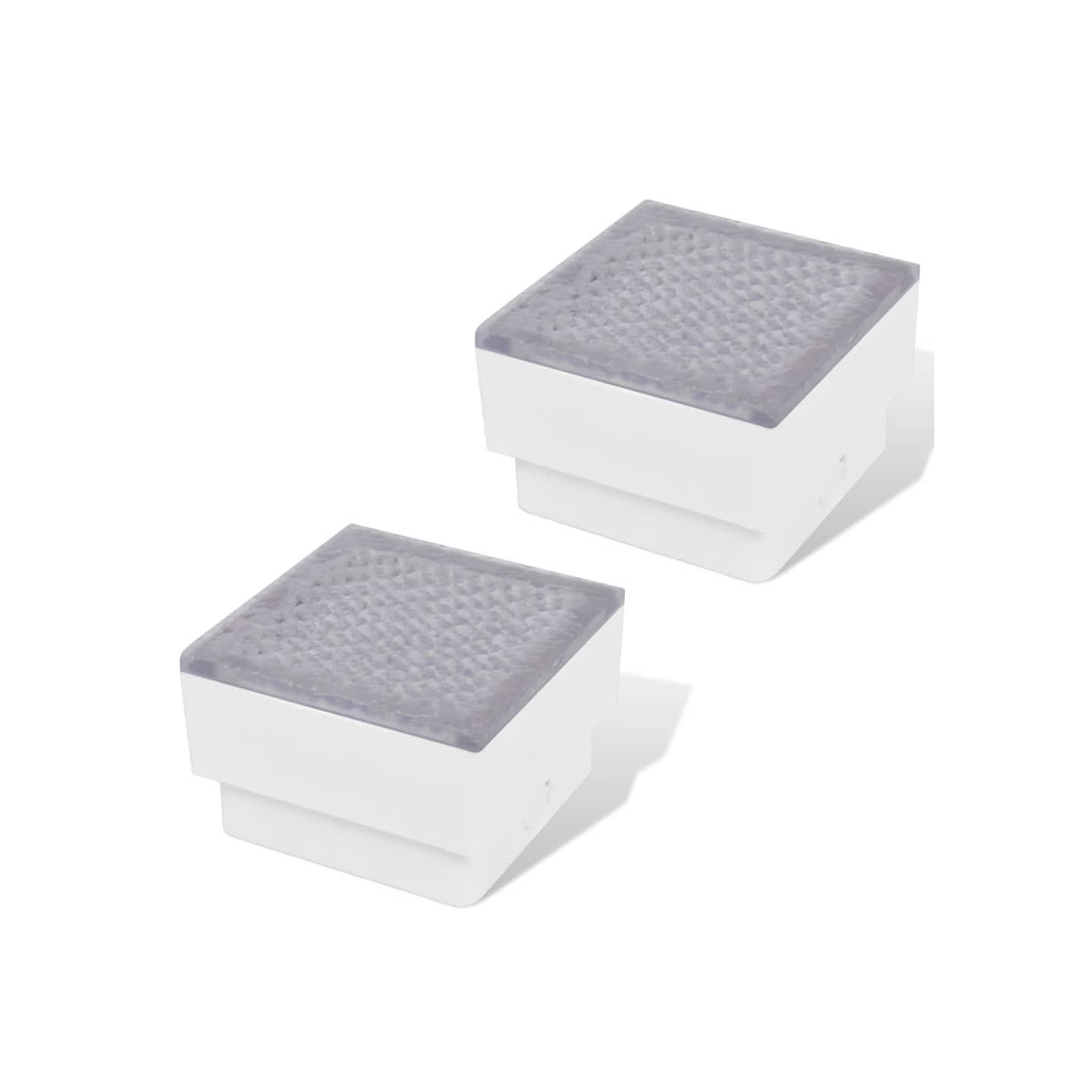 Lampes enterrées à LED 2 pcs 100x100x68 mm